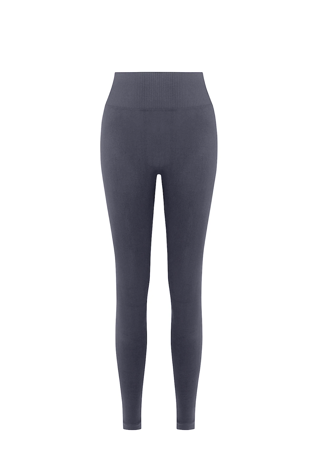 Toparlayıcı Dikişsiz Spor Tayt - Füme