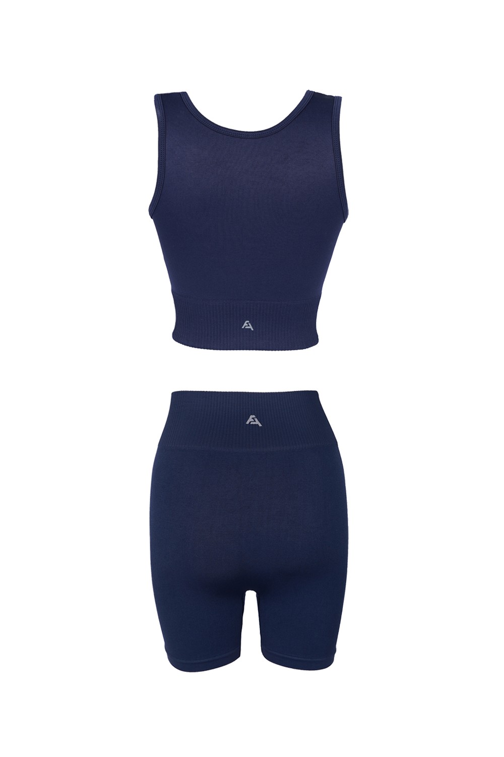 Toparlayıcı Seamless/Dikişsiz Spor Büstiyer-Şort Takım - Lacivert