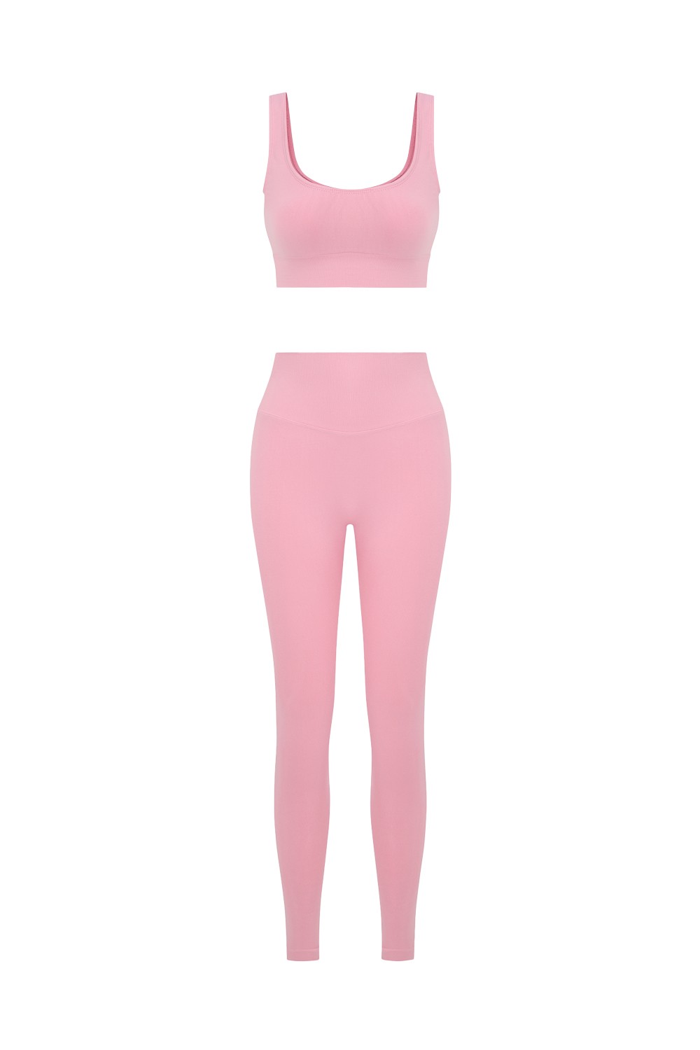 Büstiyer ve Push Up Tayt Takım - Pembe