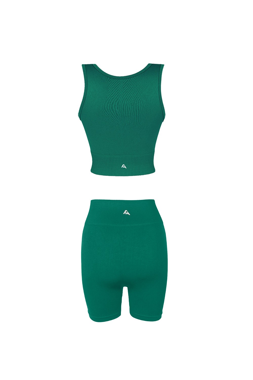 Toparlayıcı Seamless/Dikişsiz Spor Büstiyer-Şort Takım - Yeşil