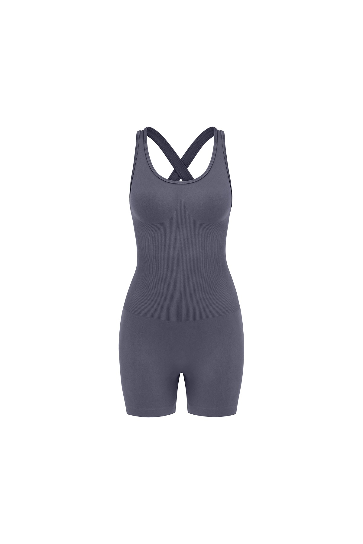 Push Up Seamless/Dikişsiz Şort Tulum - Füme