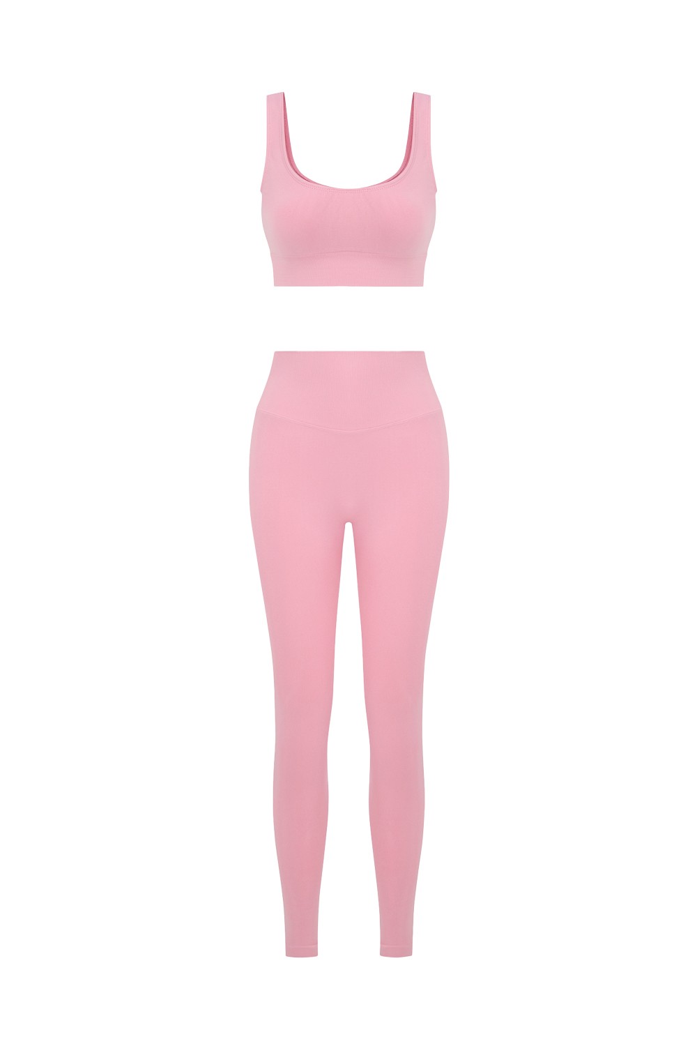 Büstiyer ve Push Up Tayt Takım - Pembe