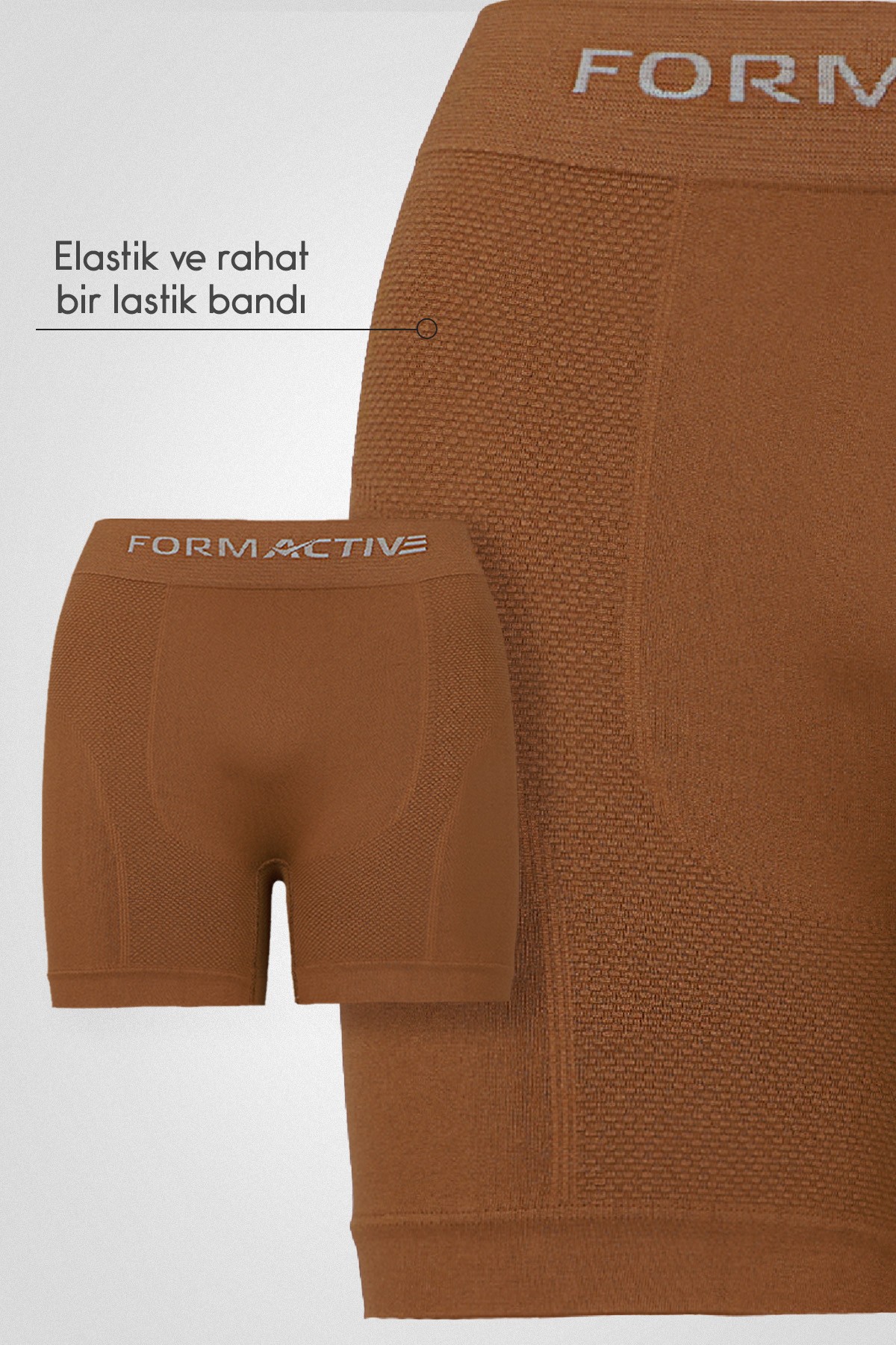 Dikişsiz/Seamless Nefes Alabilen Erkek Boxer 4400 - Kahverengi