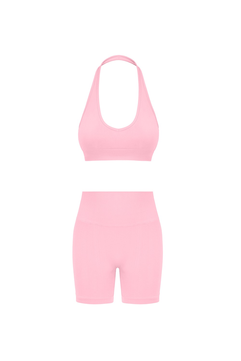 Büstiyer ve Push Up Şort Takım - Pembe