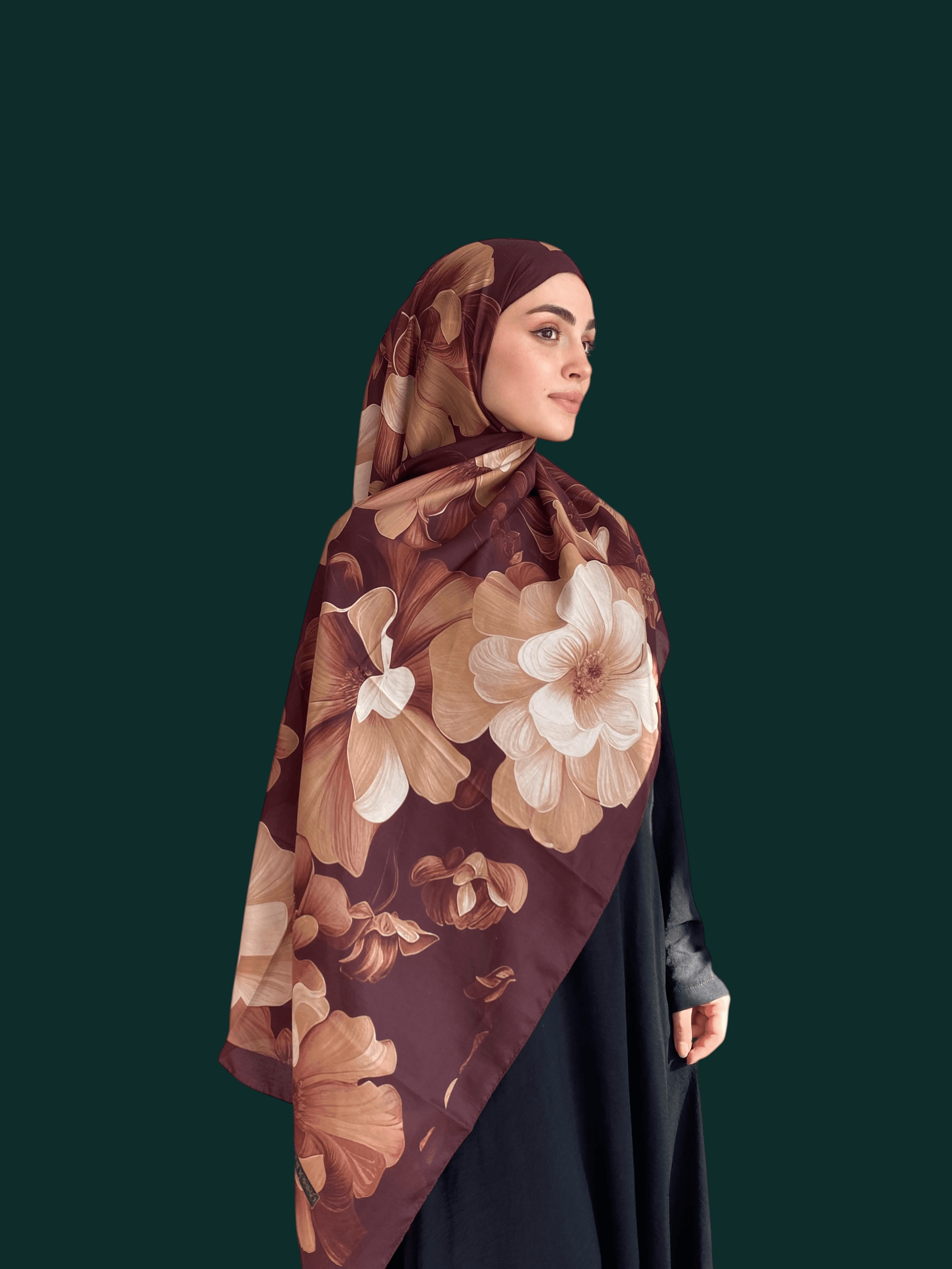 Petalya Desen Soft Vual Şal Bordo