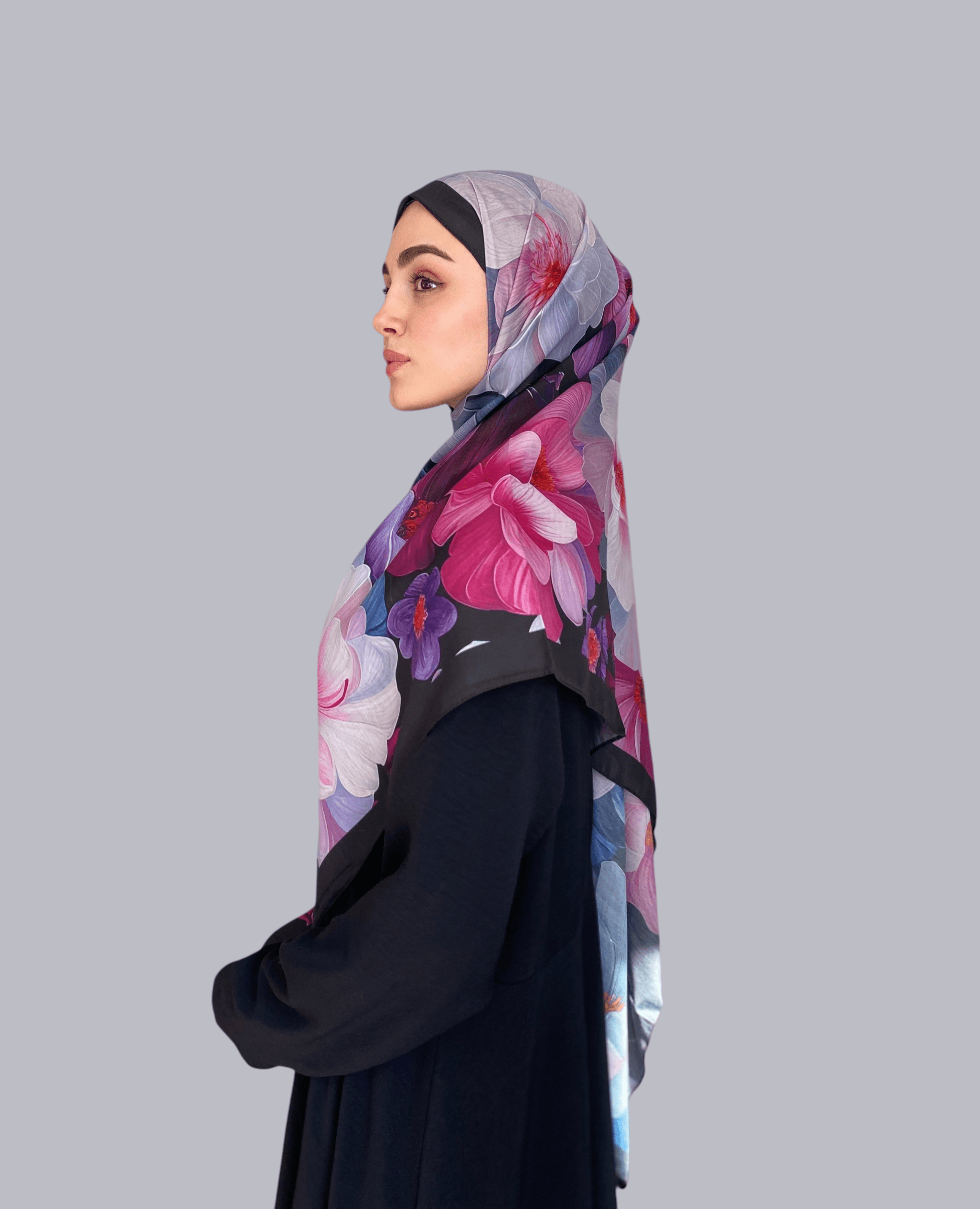 Petalya Desen Soft Vual Şal Fuşya