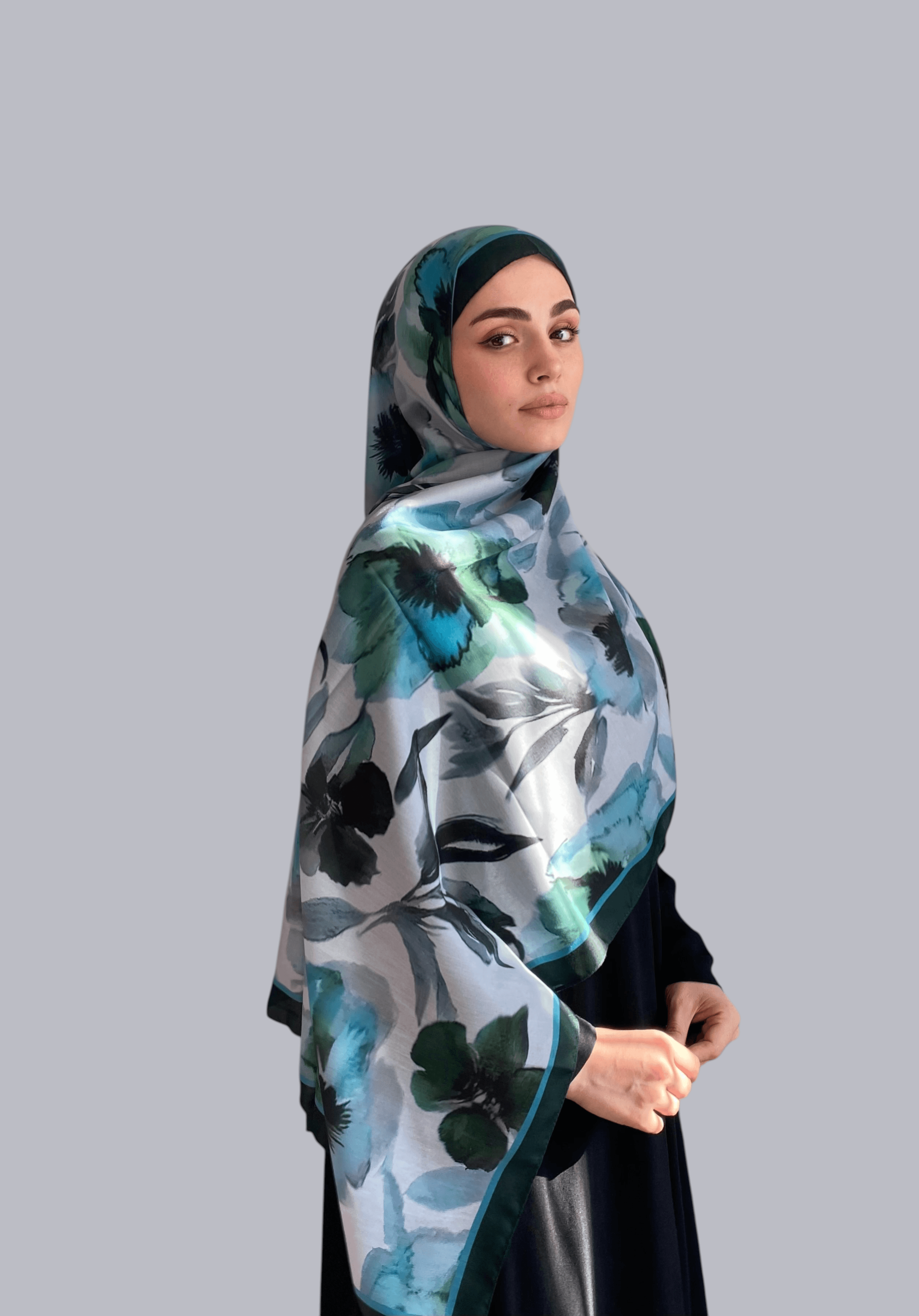 Serenya Desen Soft Vual Şal Mint Yeşil