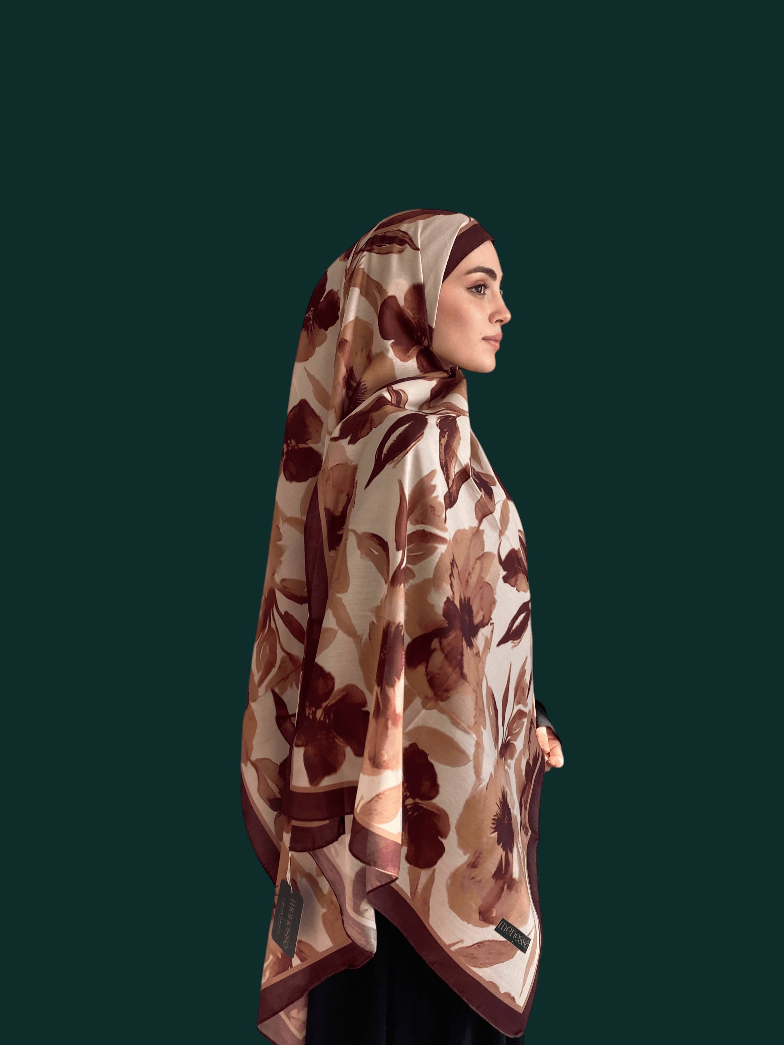 Serenya Desen Soft Vual Şal Bordo