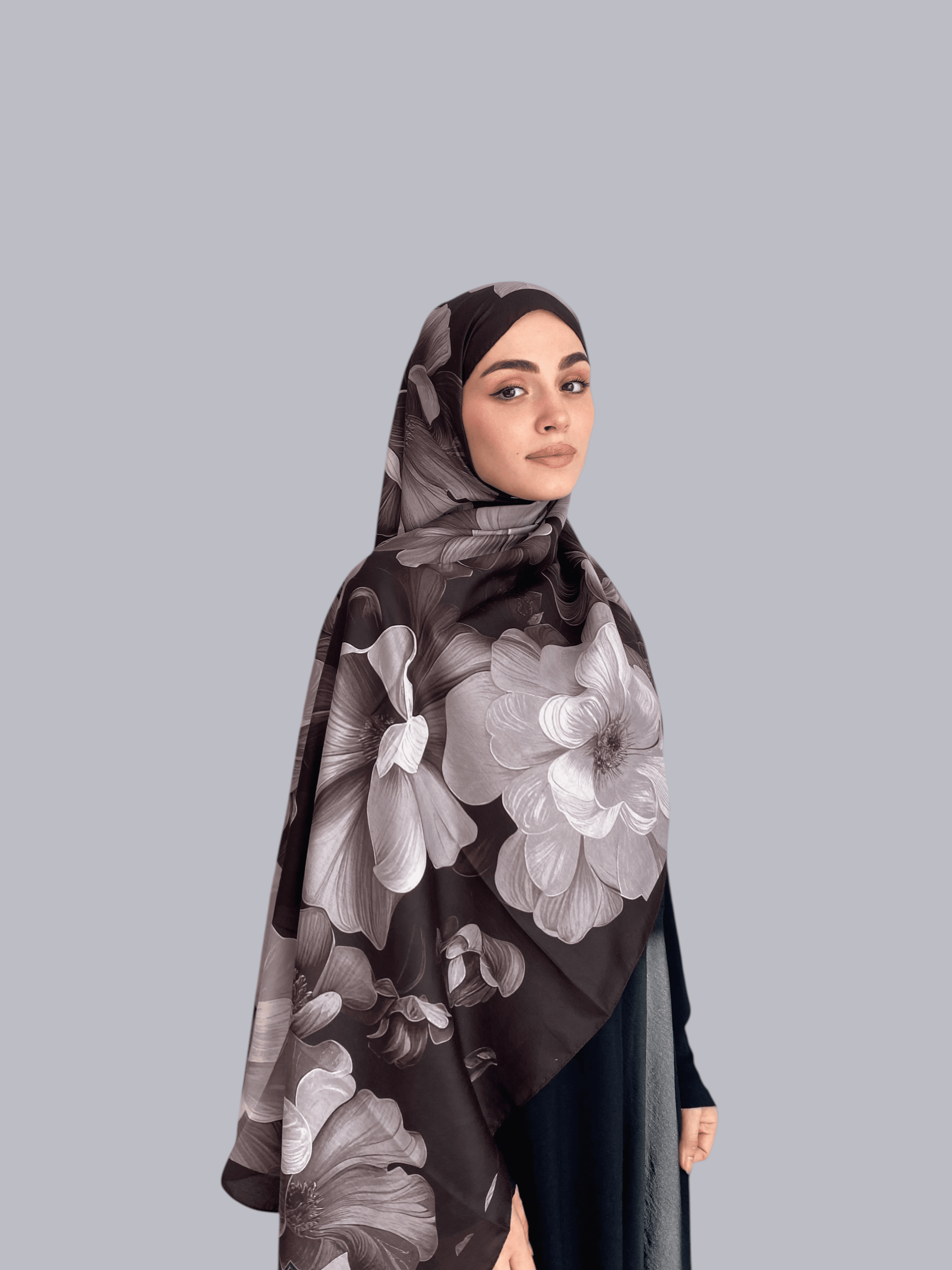 Petalya Desen Soft Vual Şal Acı Kahve