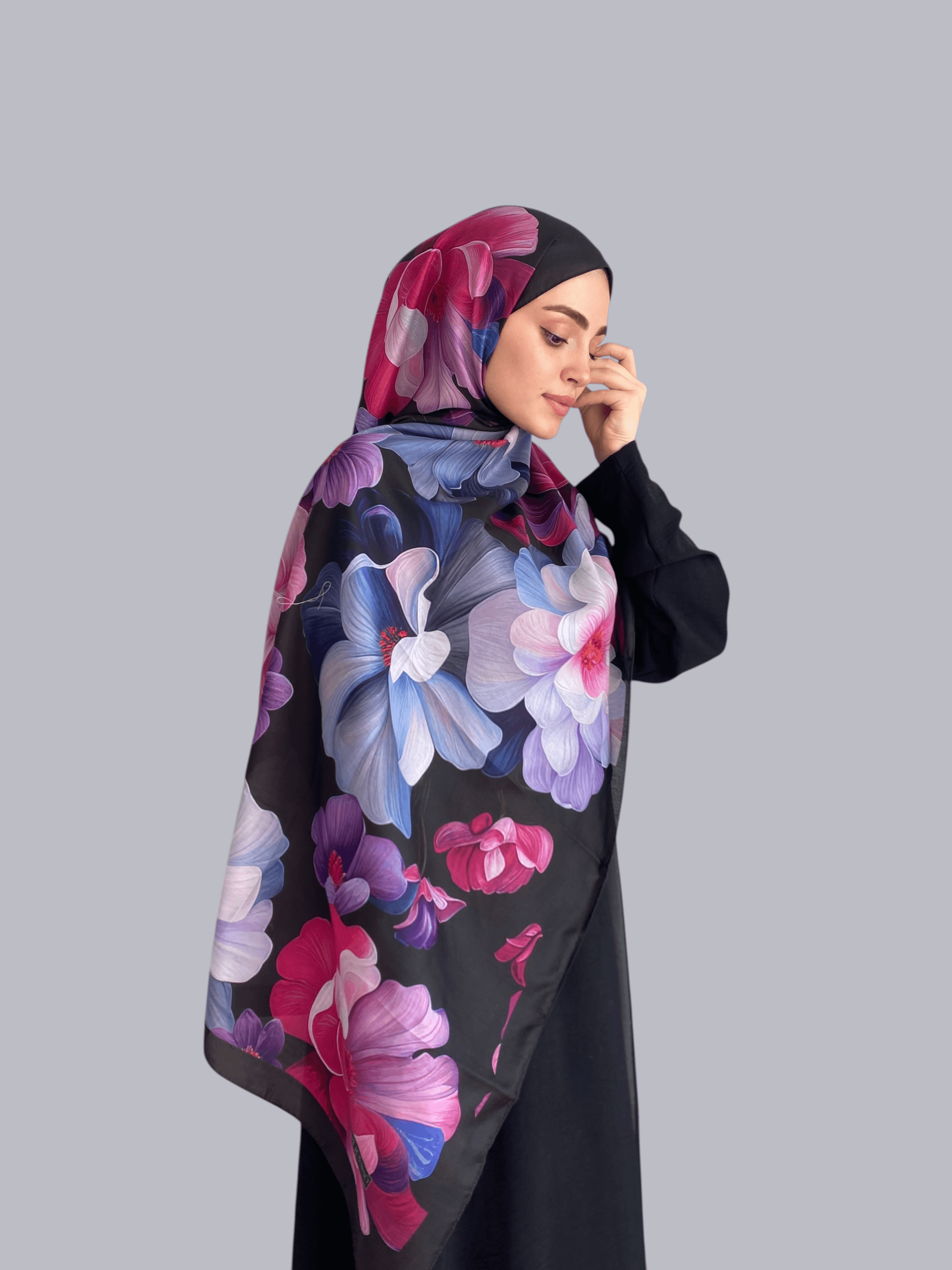 Petalya Desen Soft Vual Şal Fuşya
