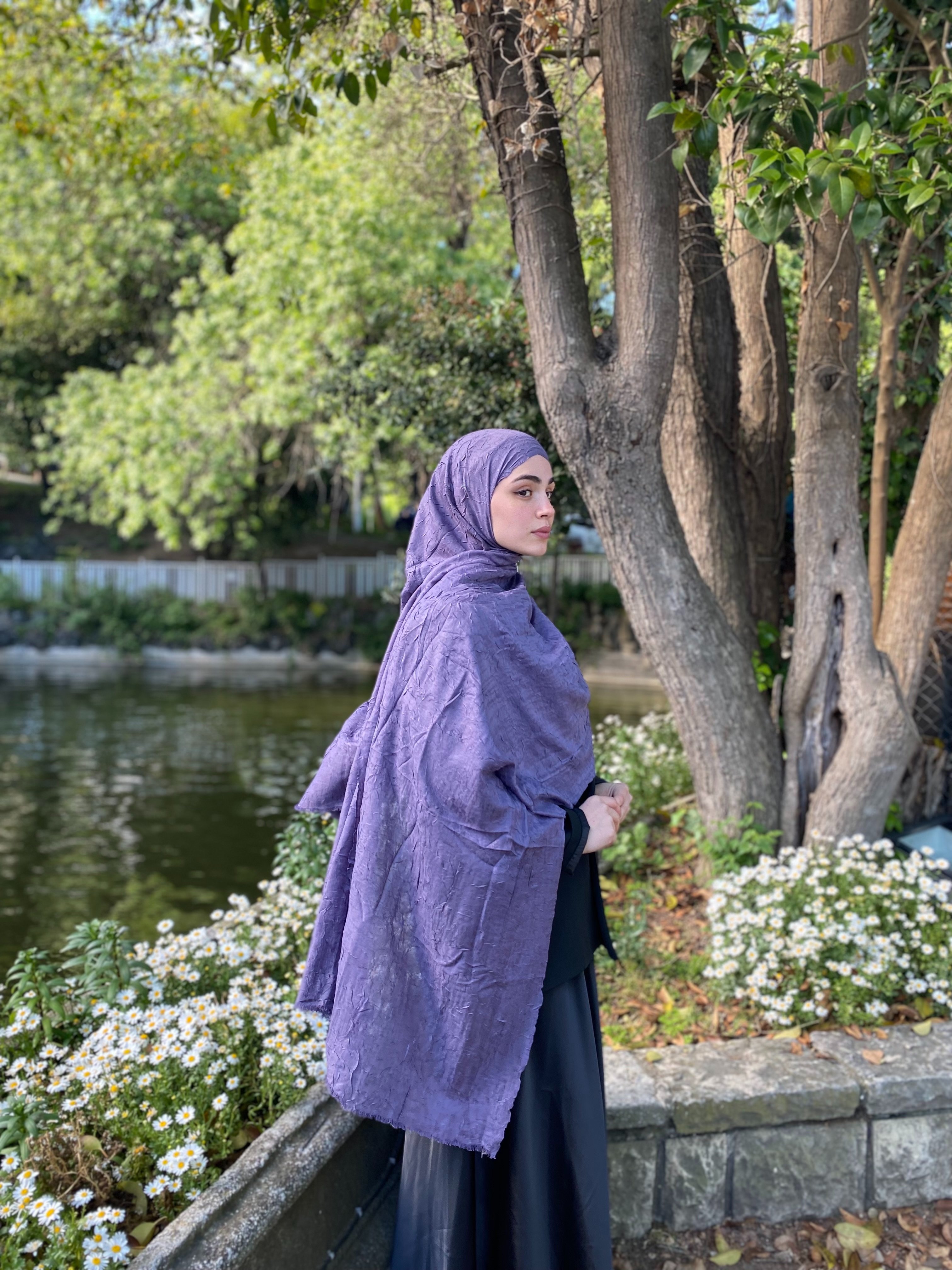 Bambu Kraş Şal Lavanta