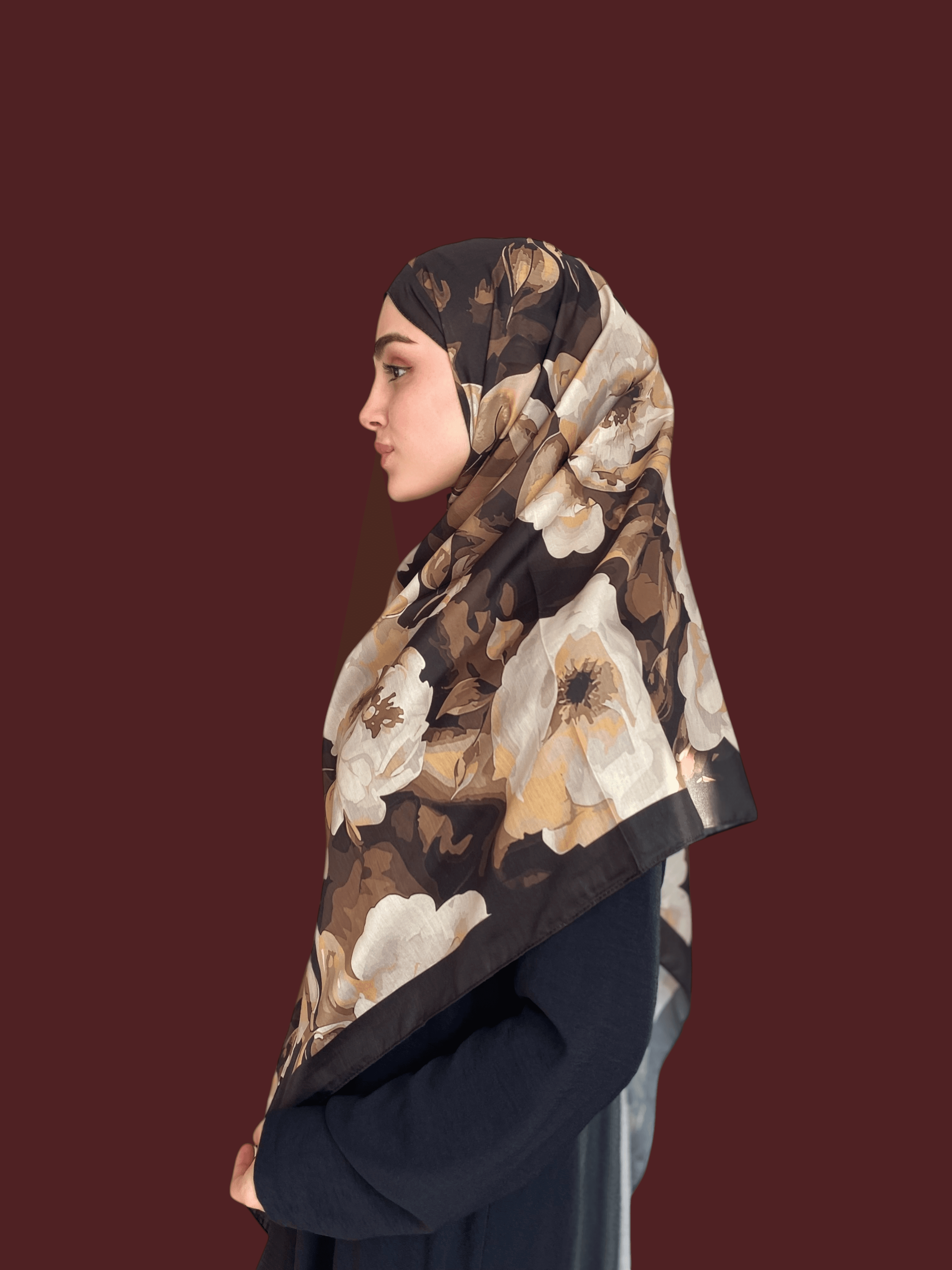Gülru Desen Soft Vual Şal Latte