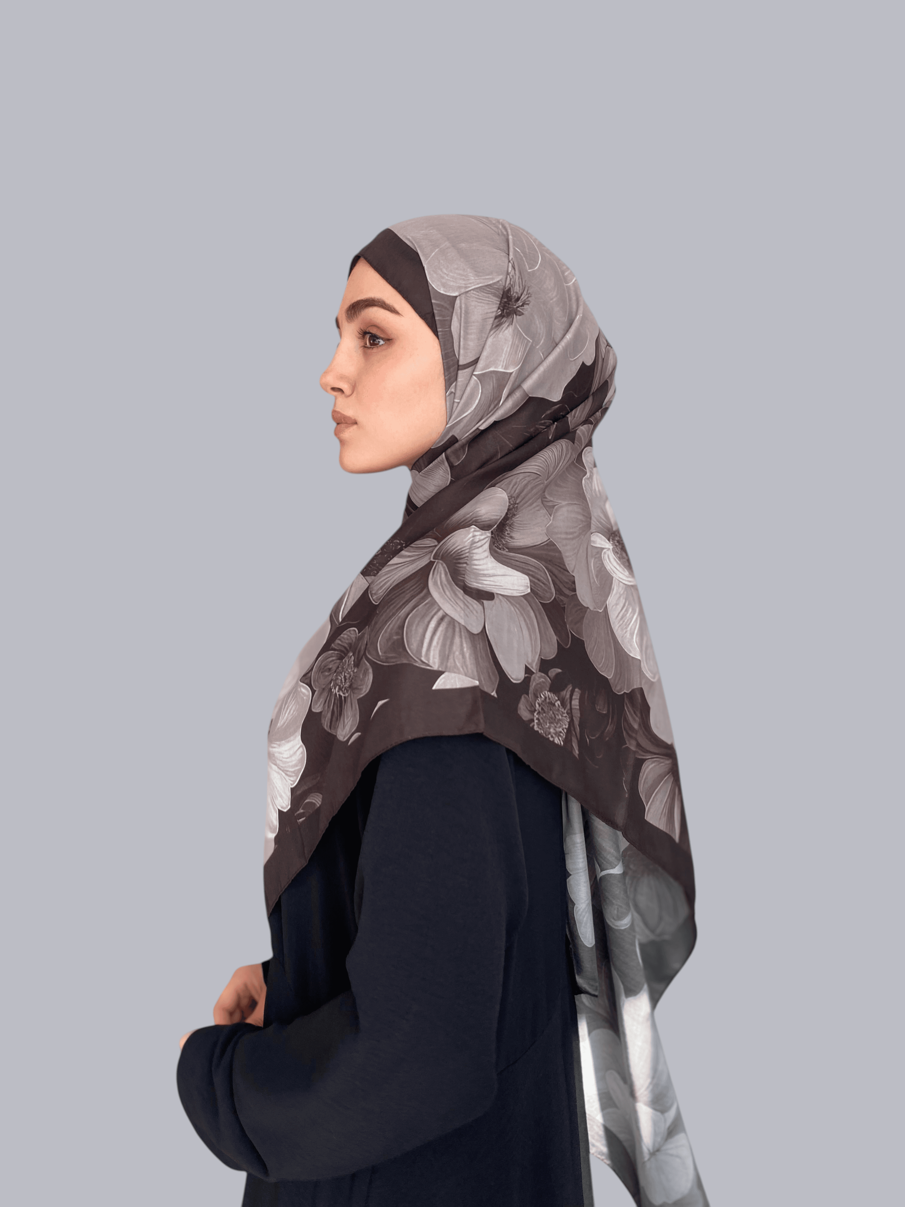 Petalya Desen Soft Vual Şal Acı Kahve