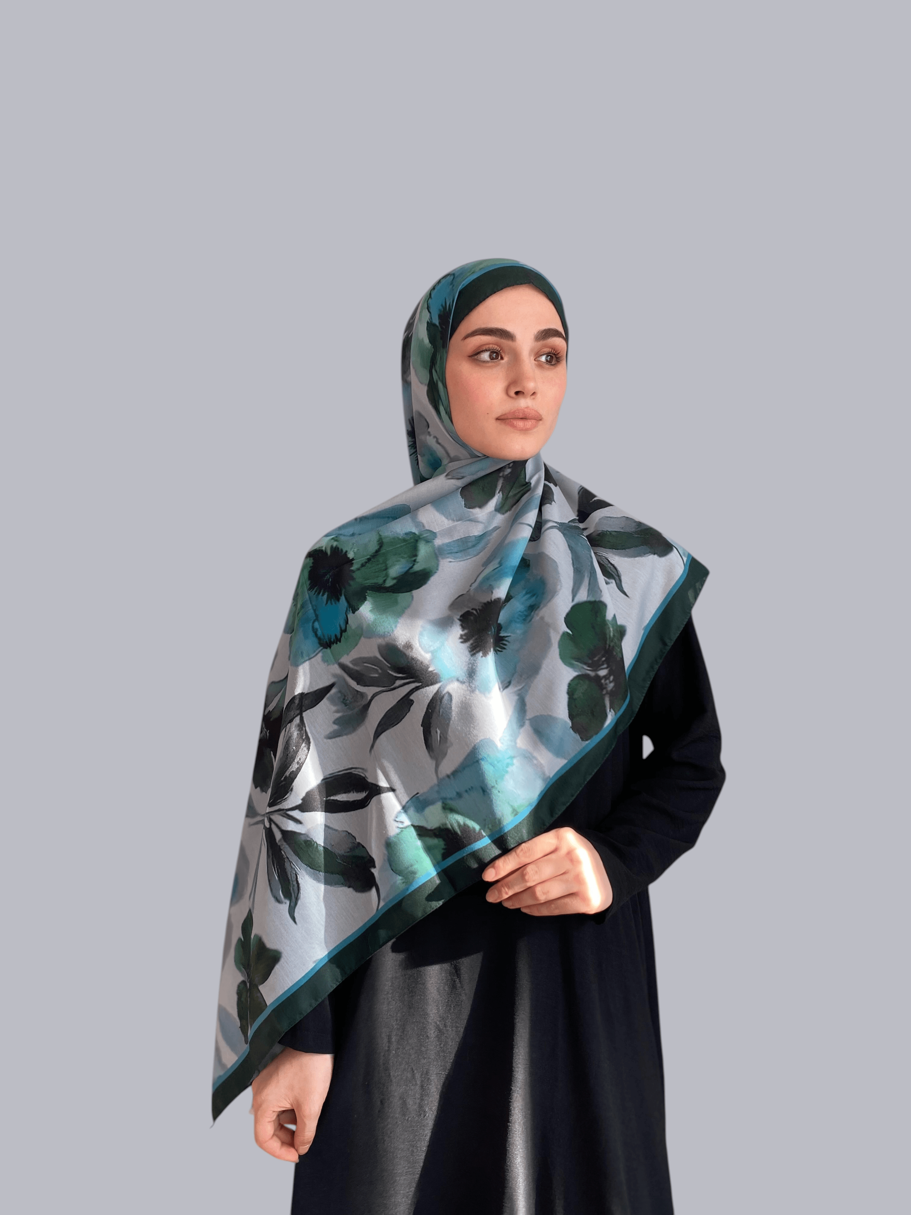 Serenya Desen Soft Vual Şal Mint Yeşil