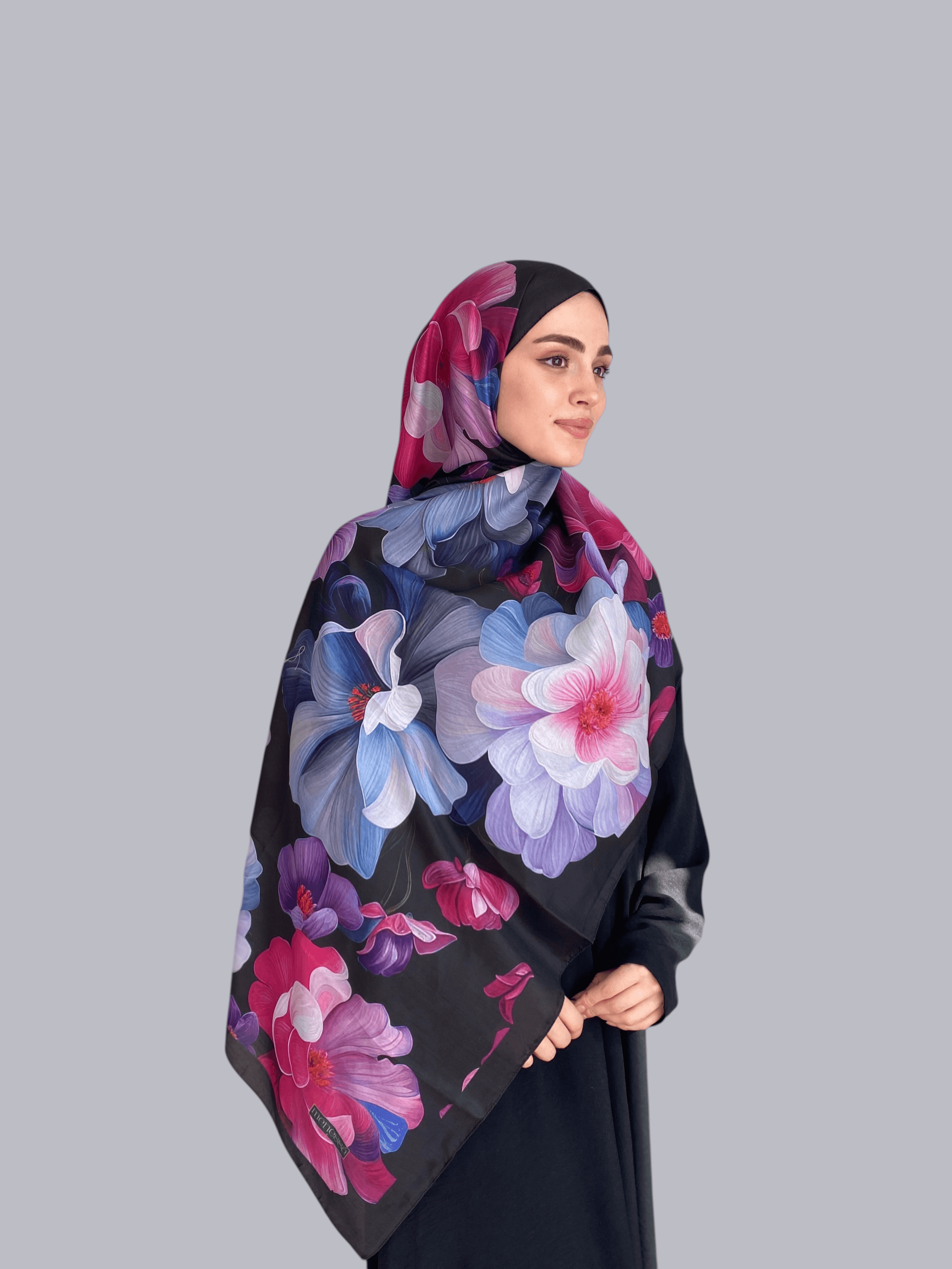 Petalya Desen Soft Vual Şal Fuşya