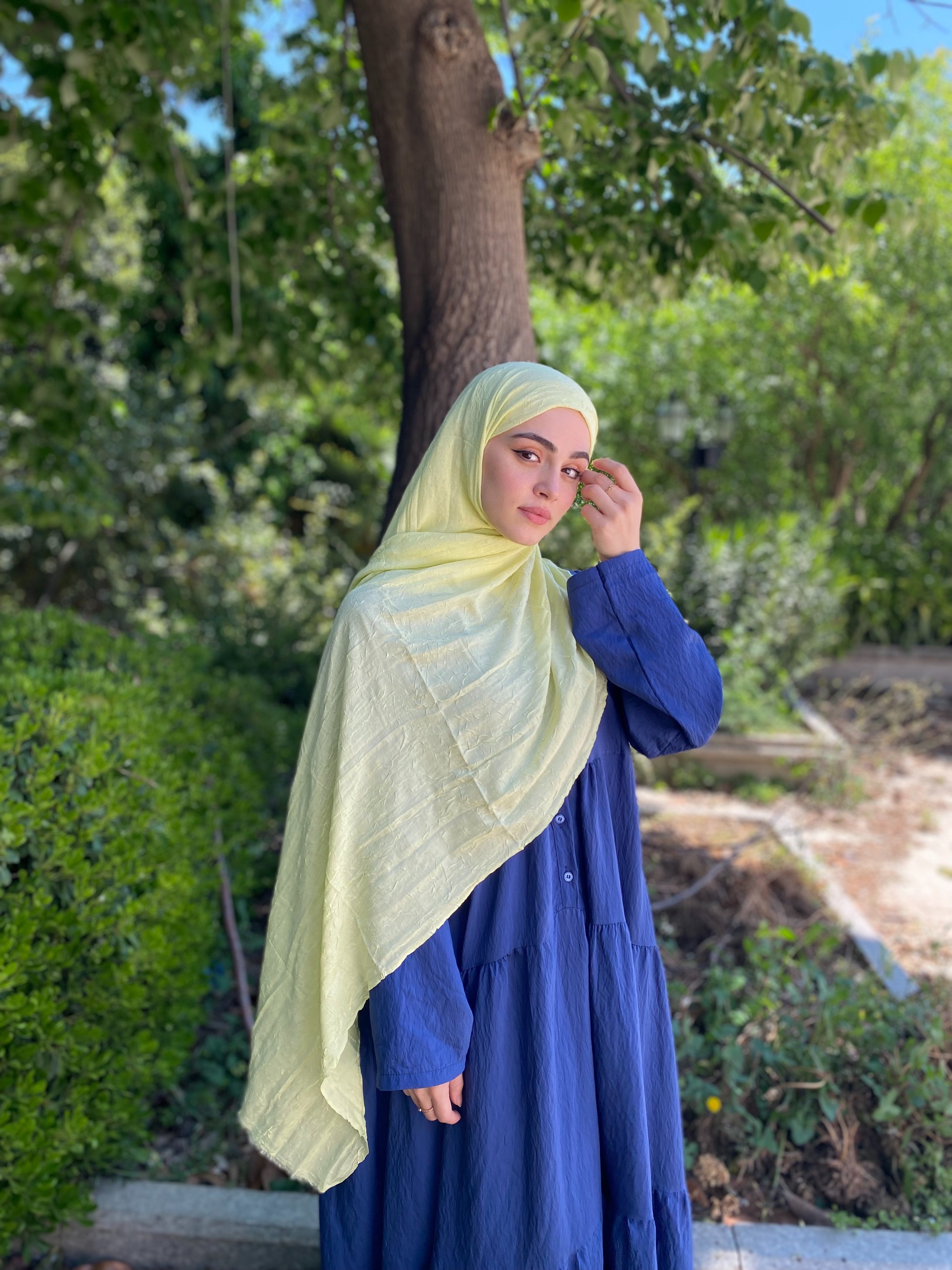 Bambu Kraş Şal Limon