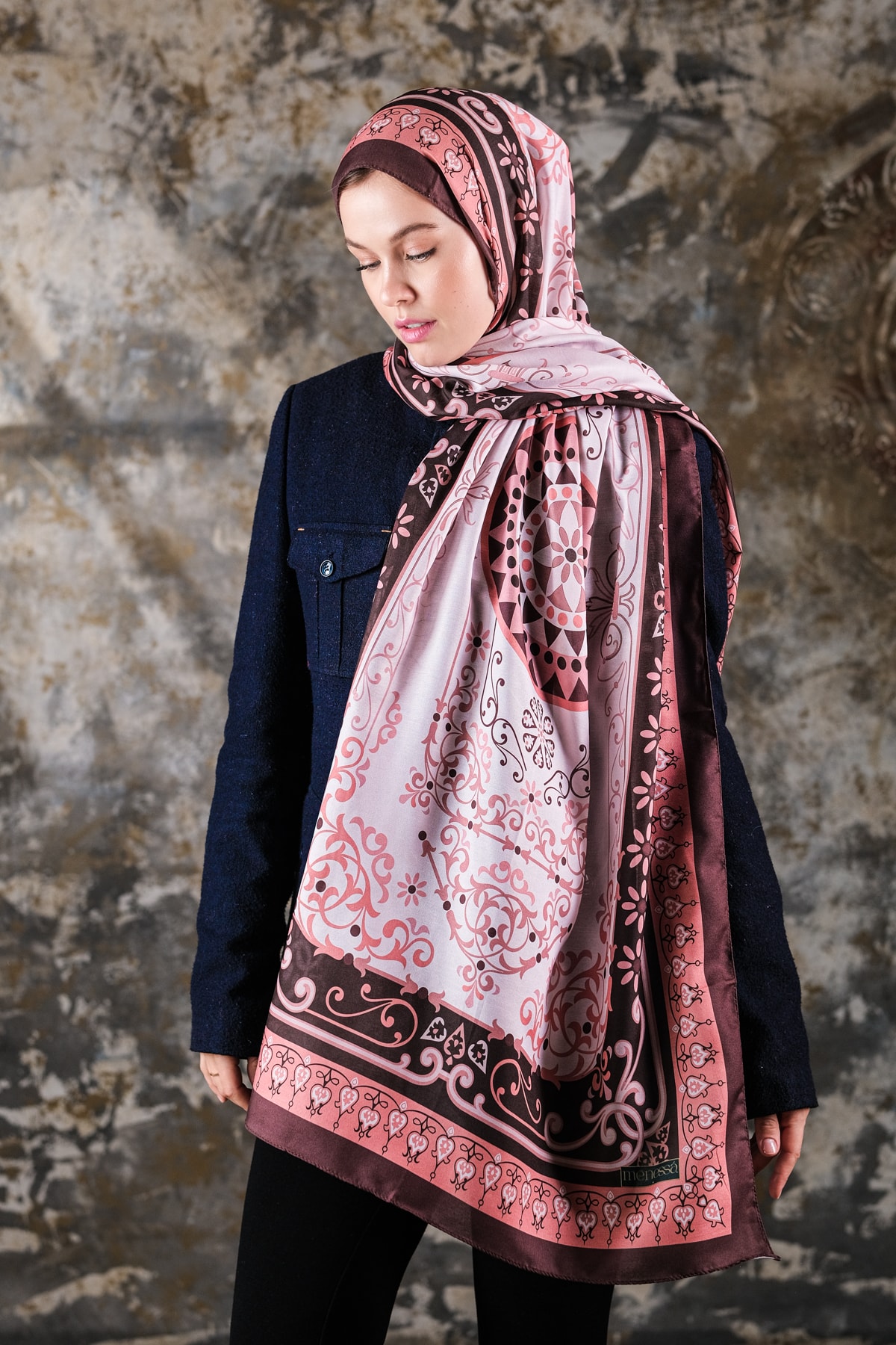 Noor Desen Soft Vual Şal Pudra