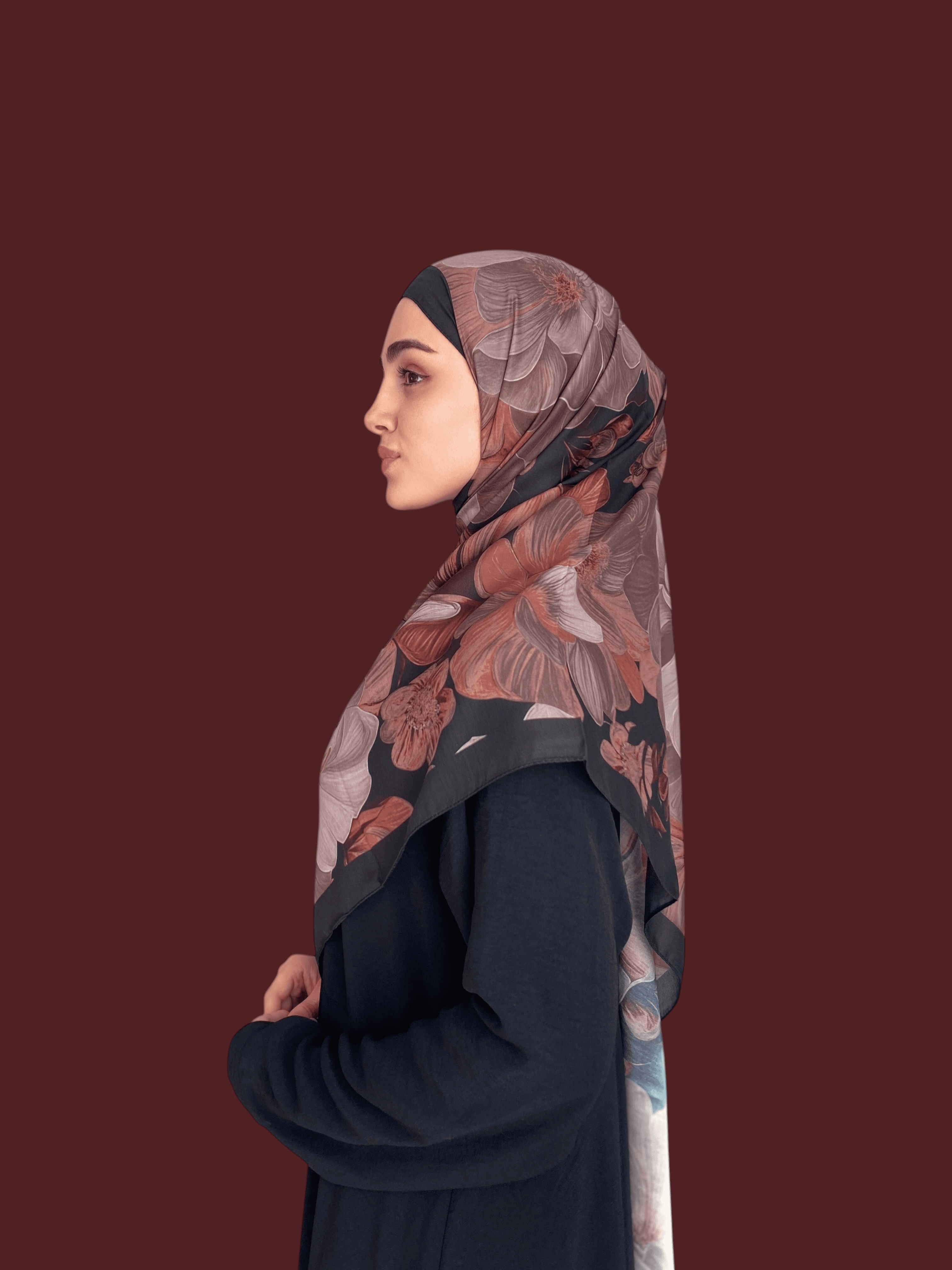 Petalya Desen Soft Vual Şal Kiremit