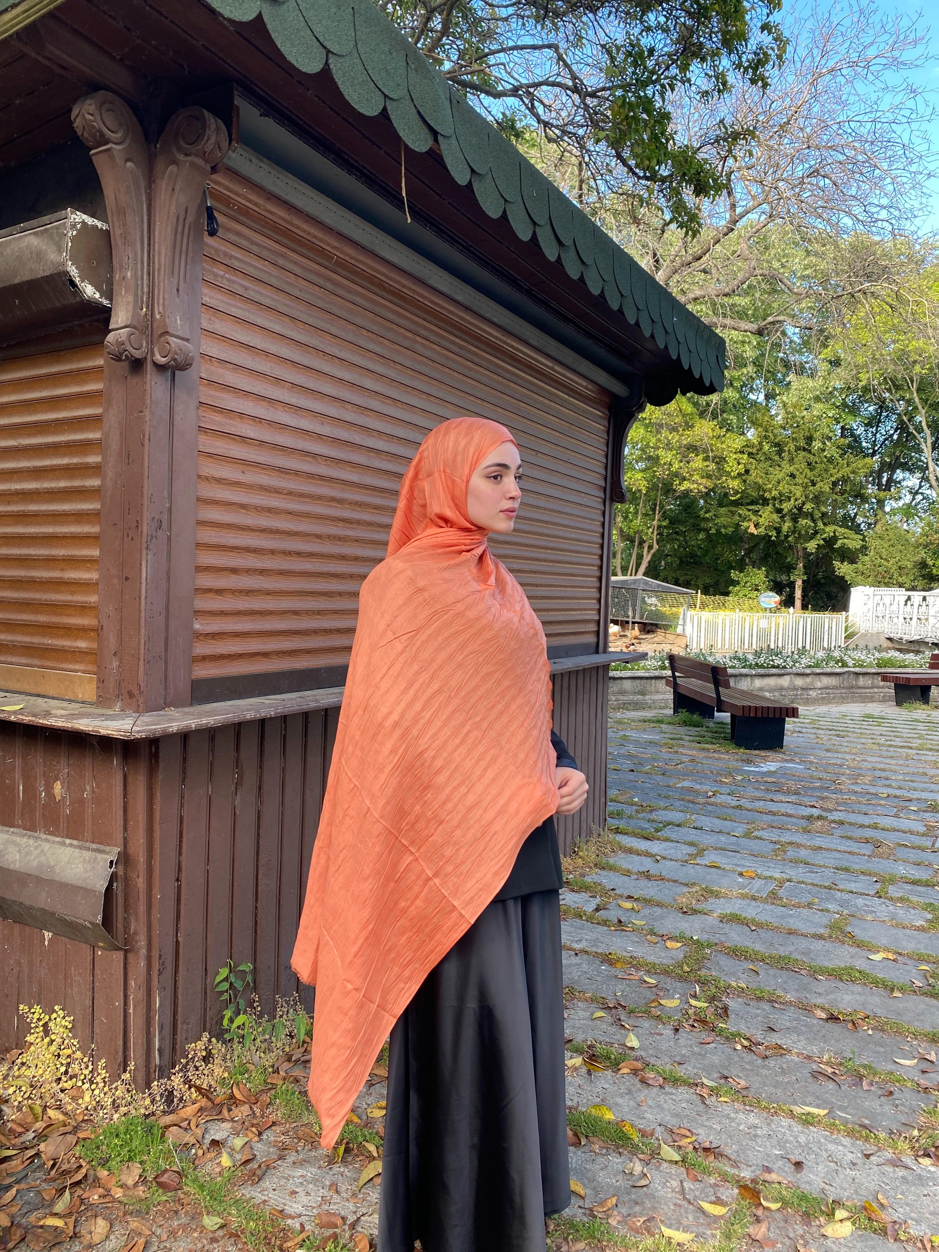 Piliseli Bambu Şal Mercan