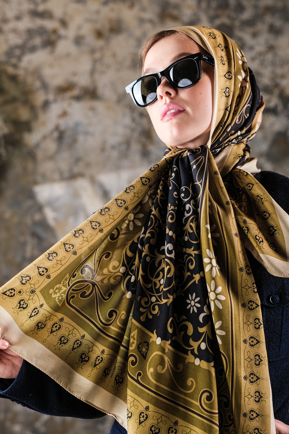 Noor Desen Soft Vual Şal Safran