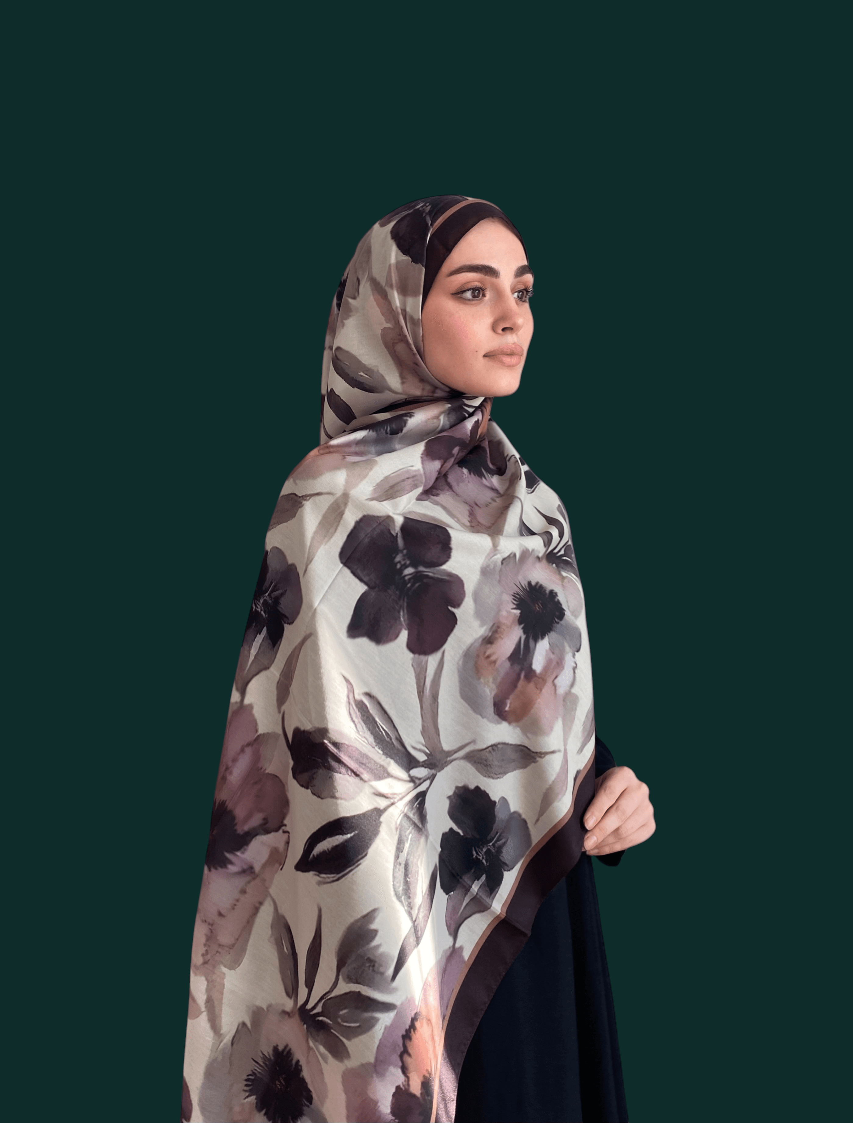 Serenya Desen Soft Vual Şal Mor