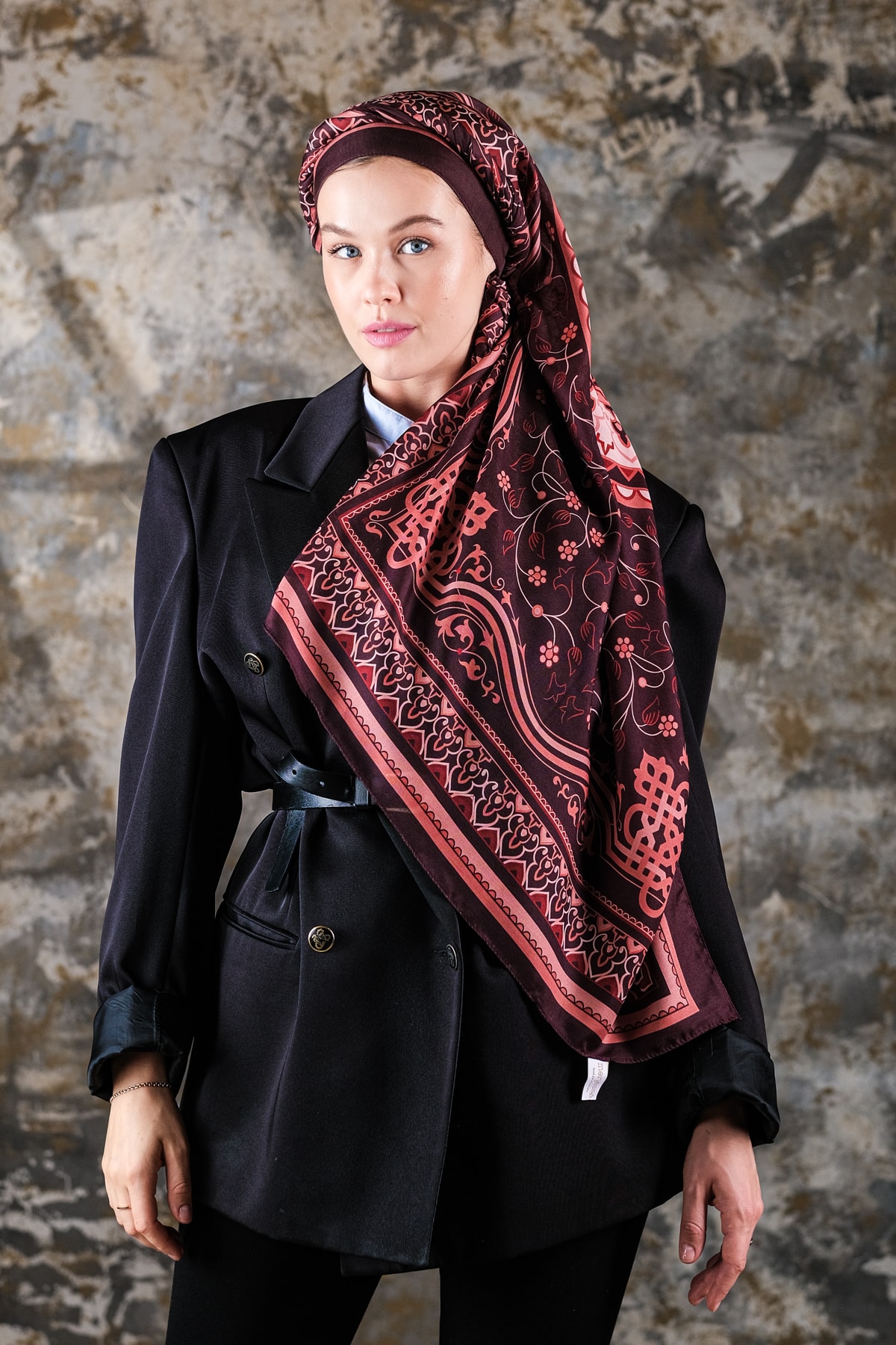 Zend Desen Soft Vual Şal Bordo