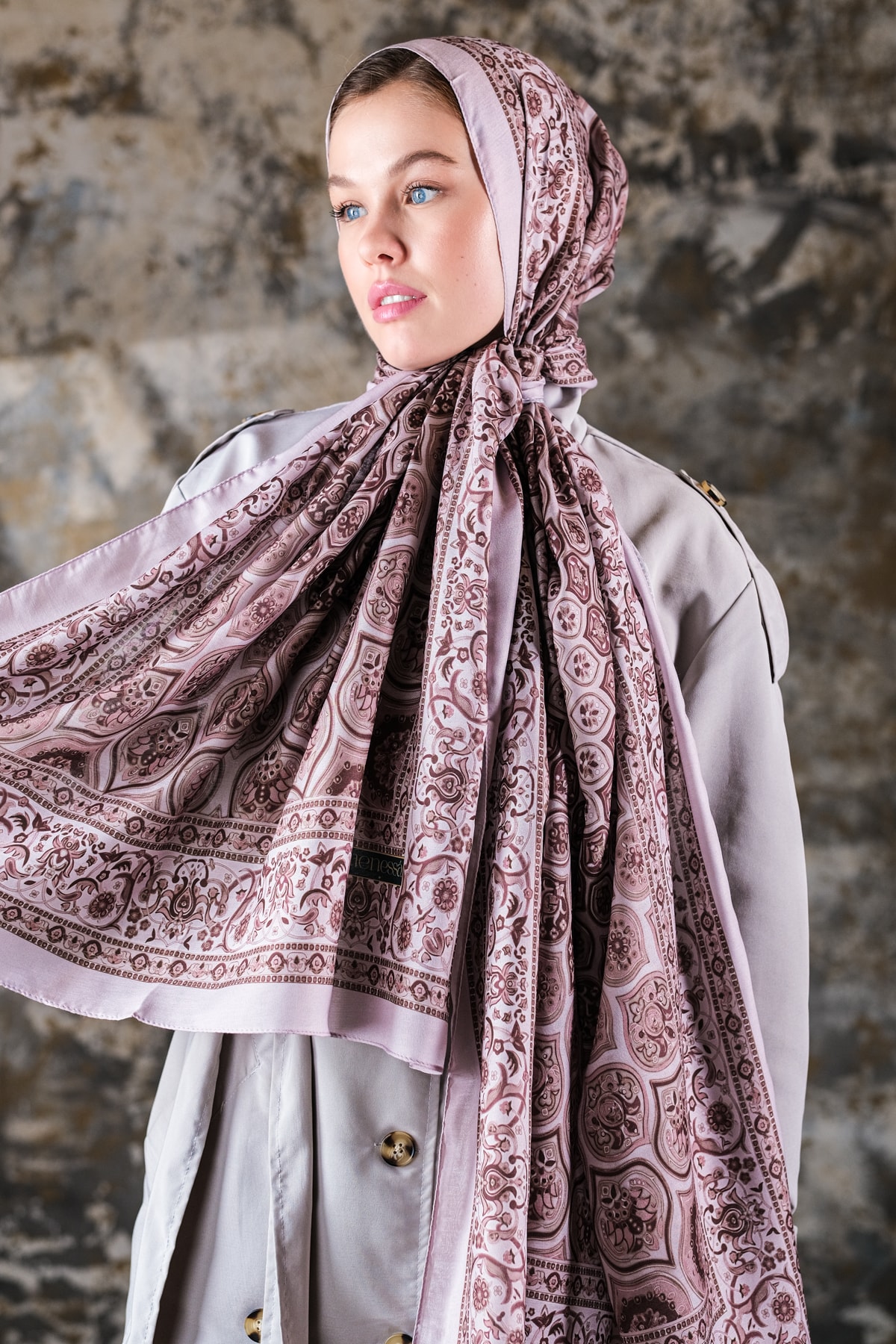 Saray Desen Soft Vual Şal Soft Mocha