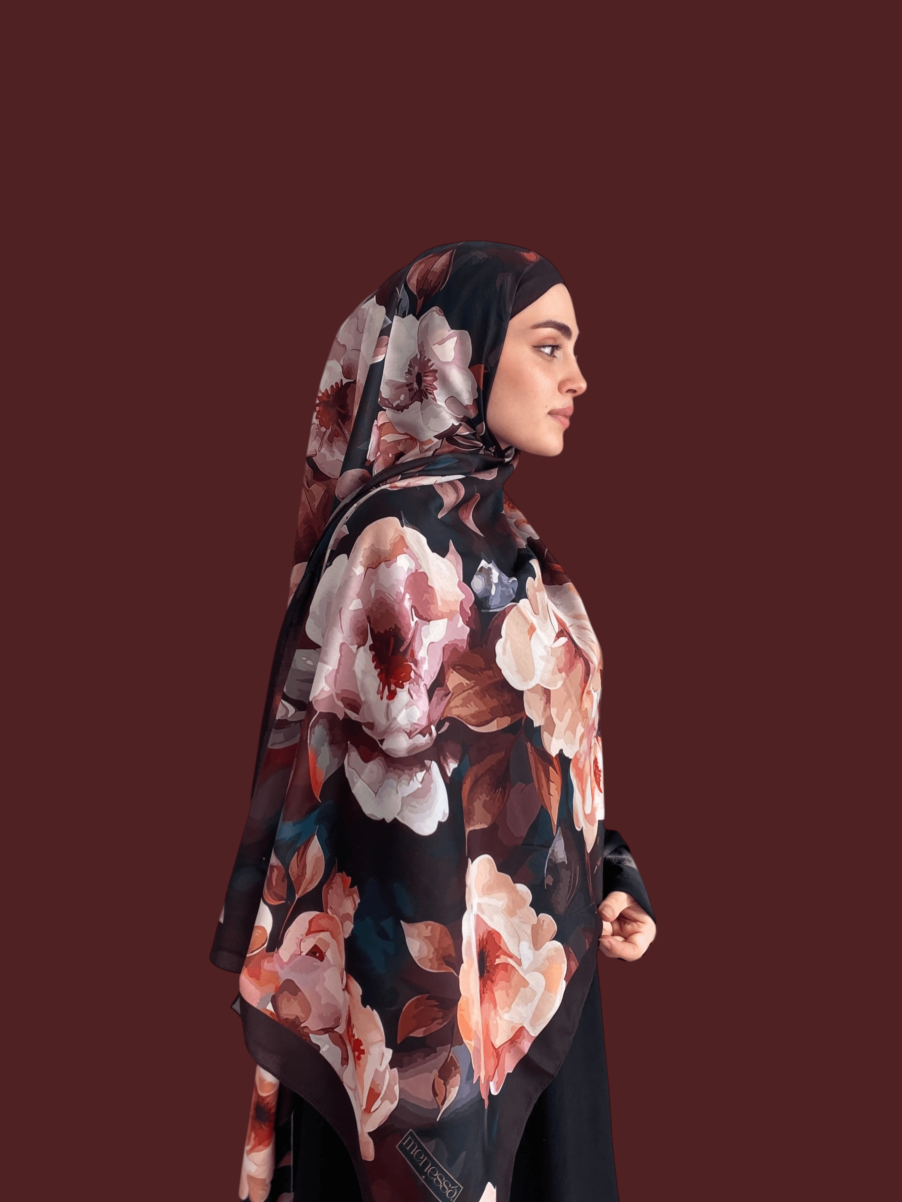 Gülru Desen Soft Vual Şal Rose