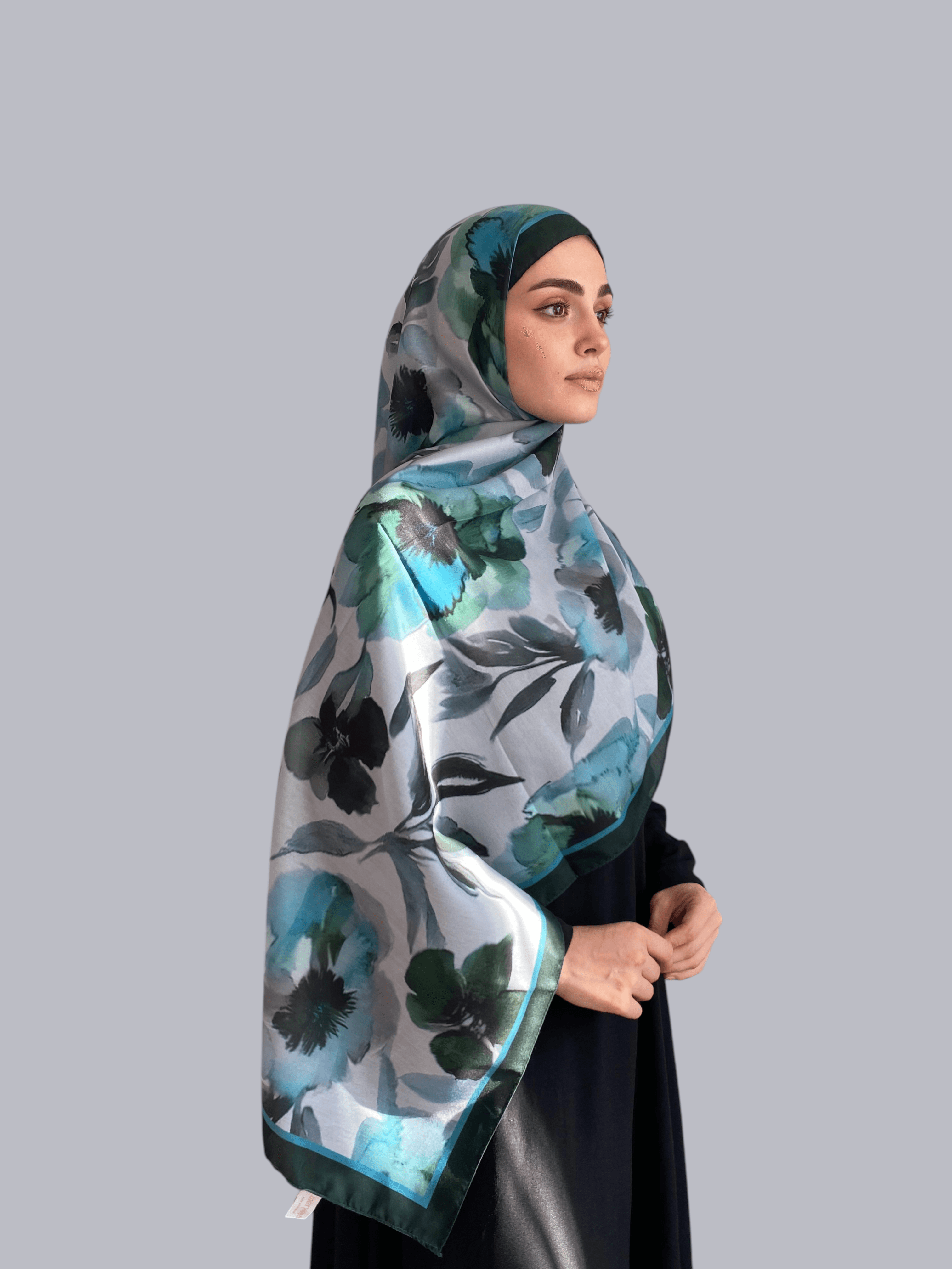 Serenya Desen Soft Vual Şal Mint Yeşil