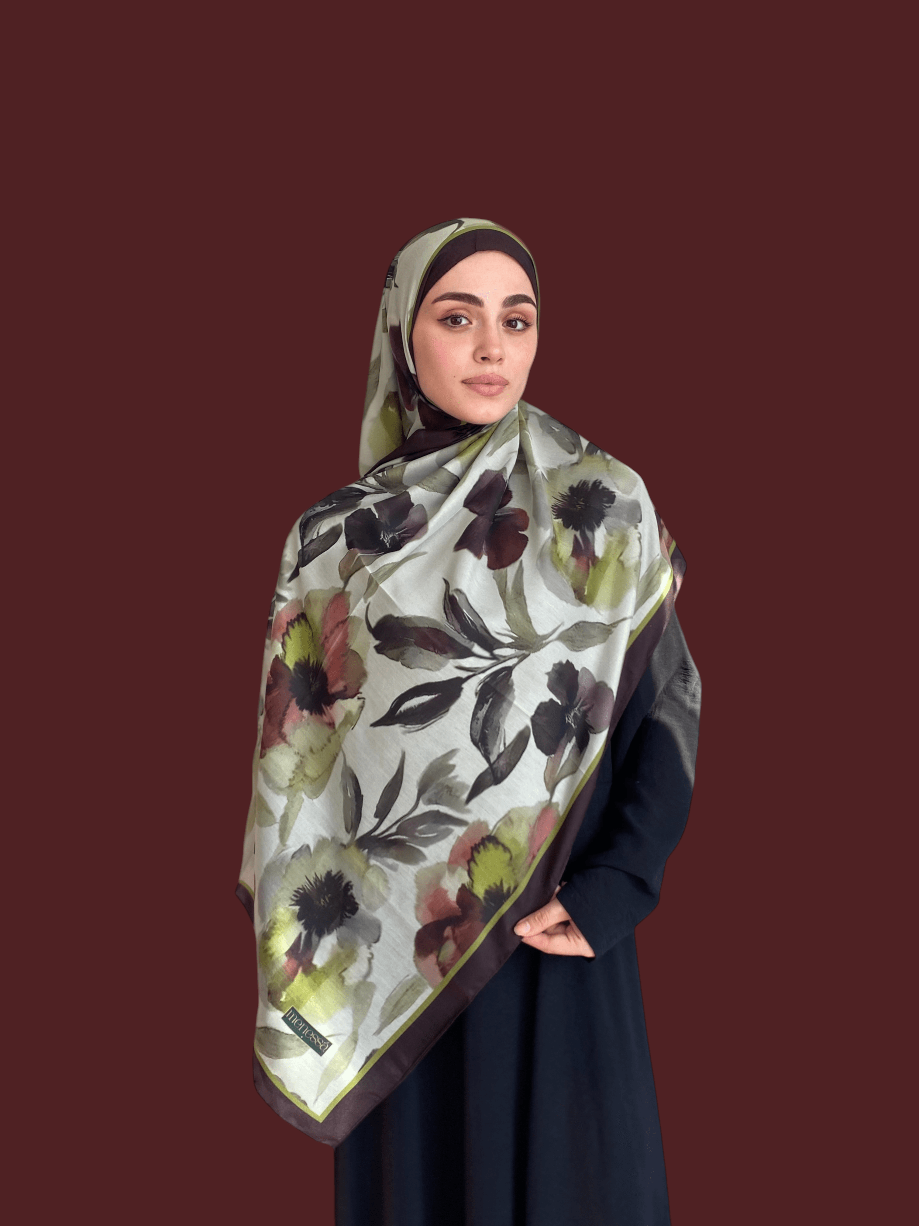Serenya Desen Soft Vual Şal Mürdüm