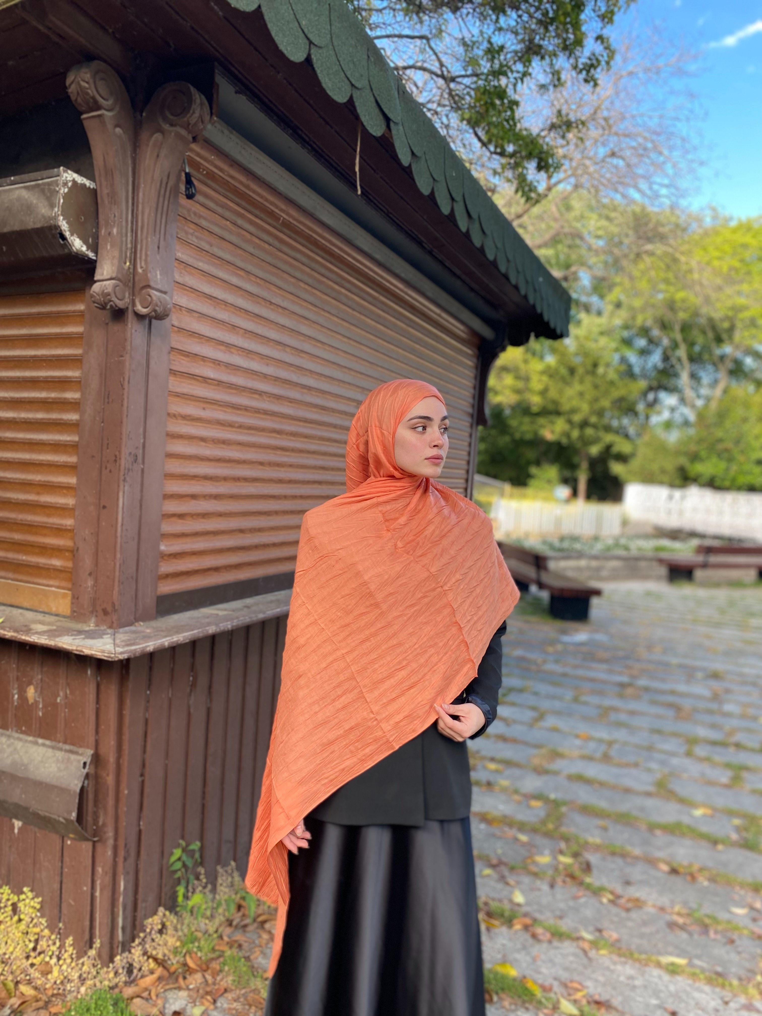 Piliseli Bambu Şal Mercan