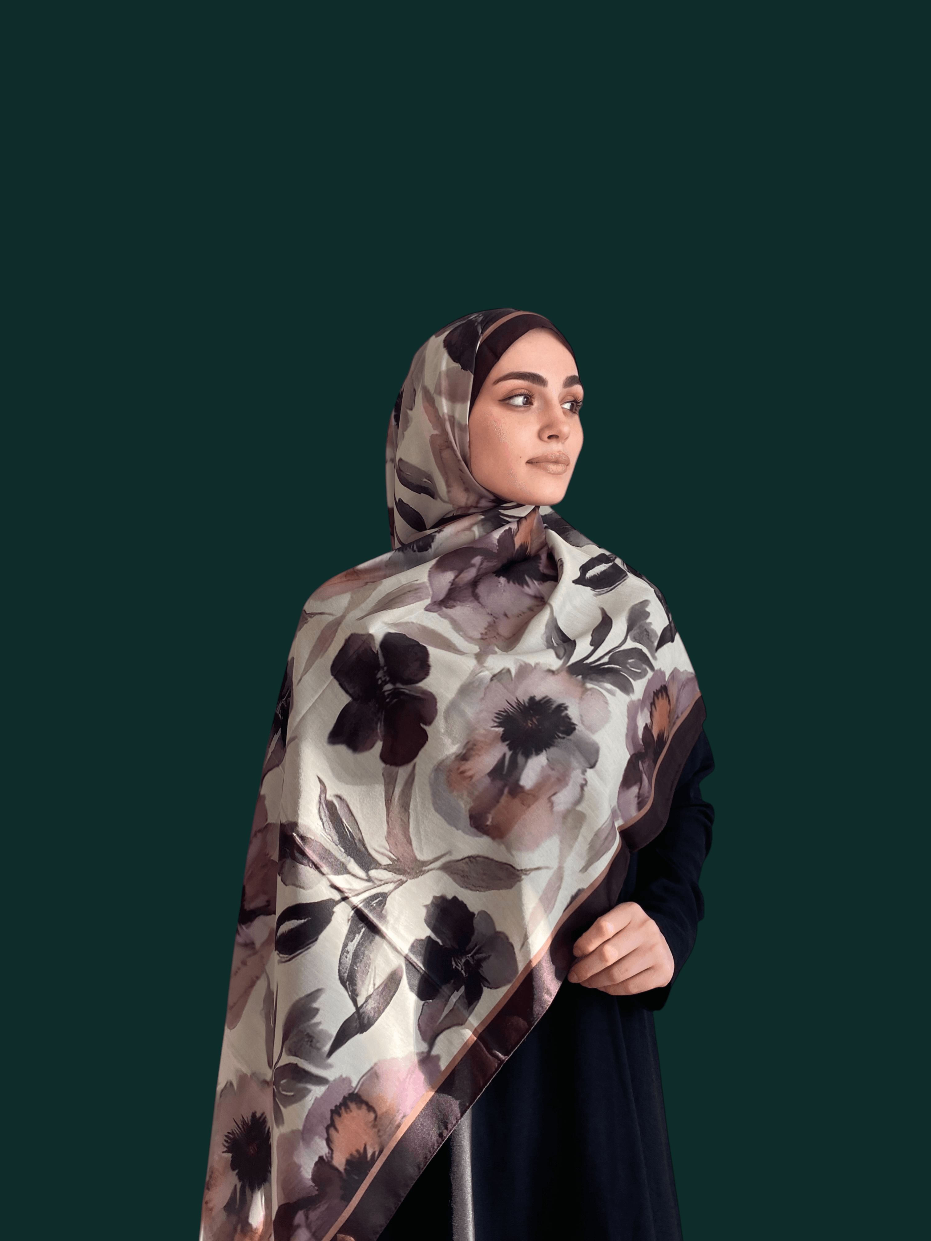 Serenya Desen Soft Vual Şal Mor