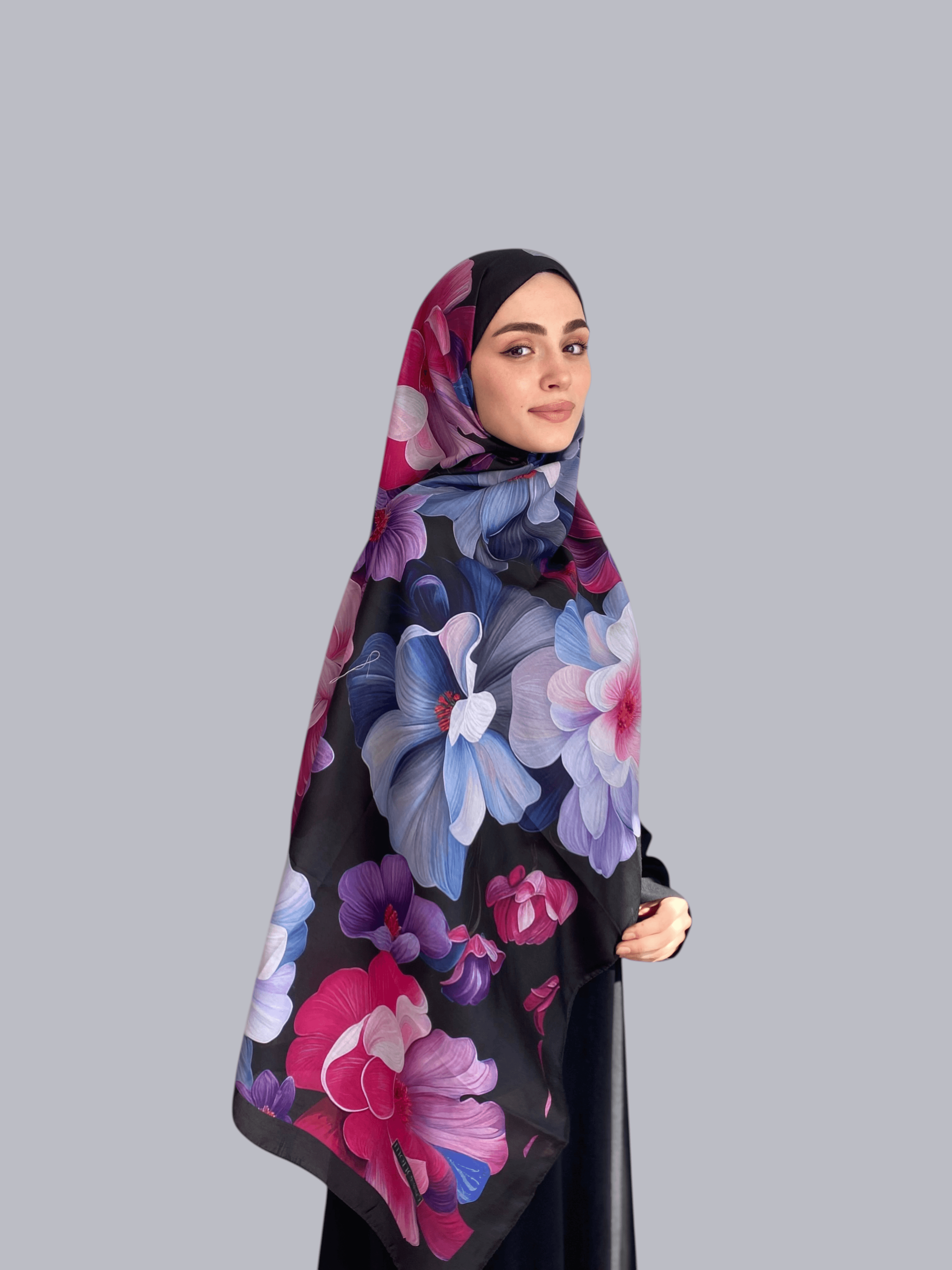 Petalya Desen Soft Vual Şal Fuşya