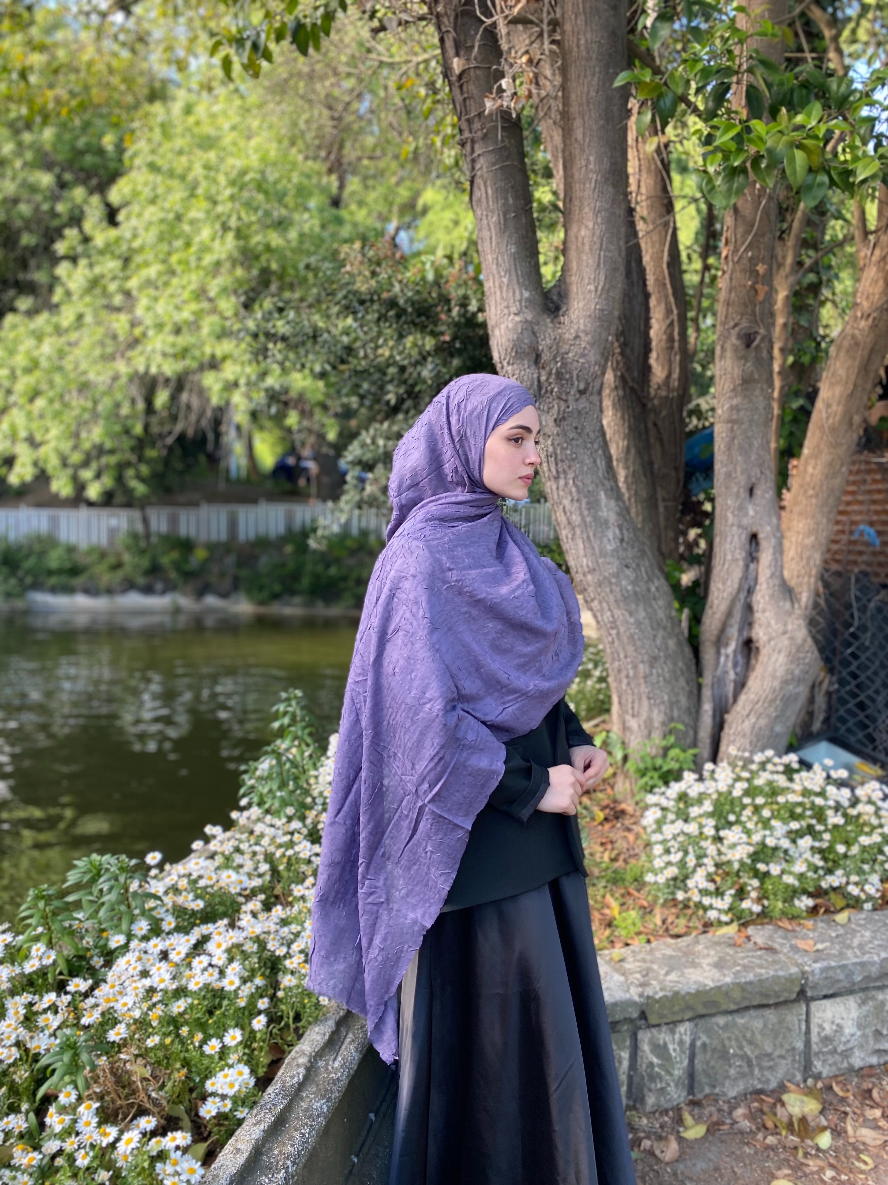 Bambu Kraş Şal Lavanta