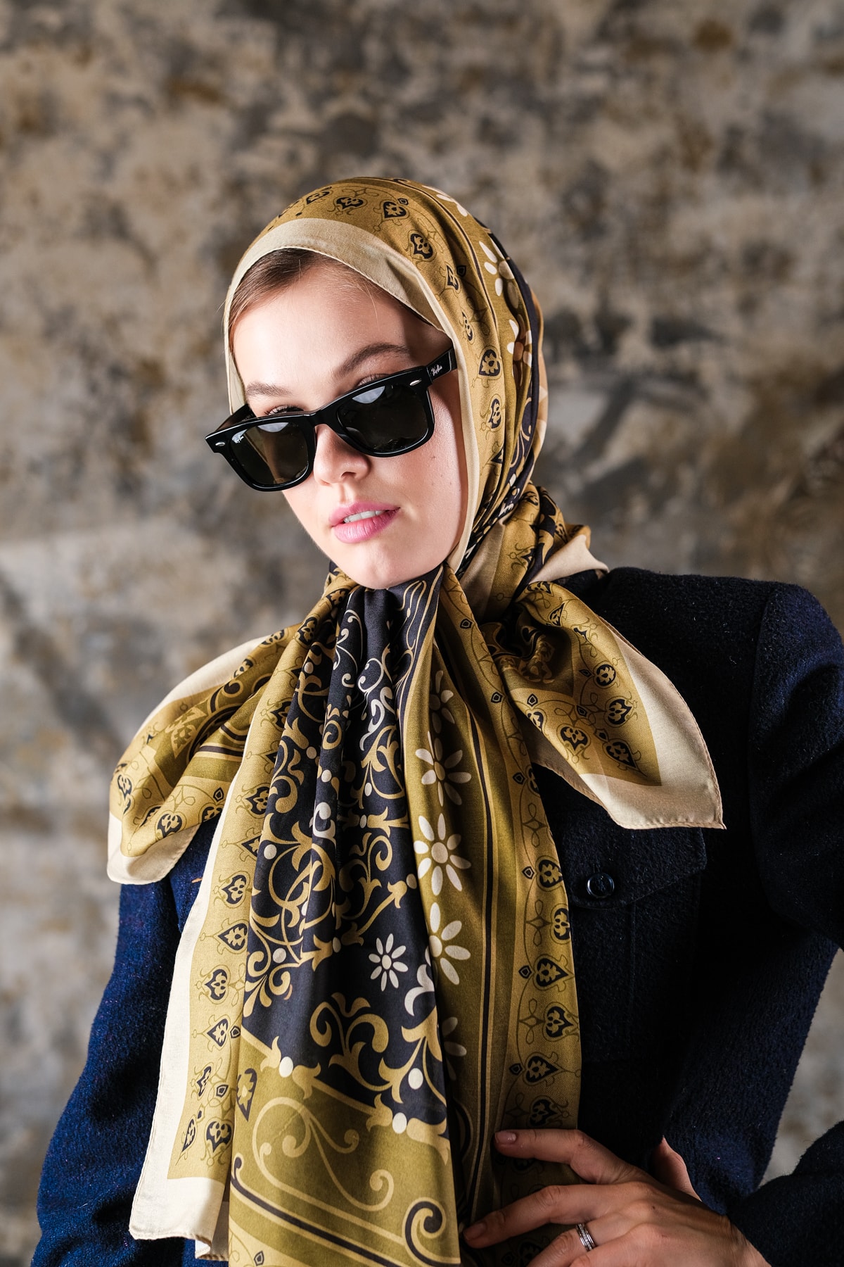 Noor Desen Soft Vual Şal Safran