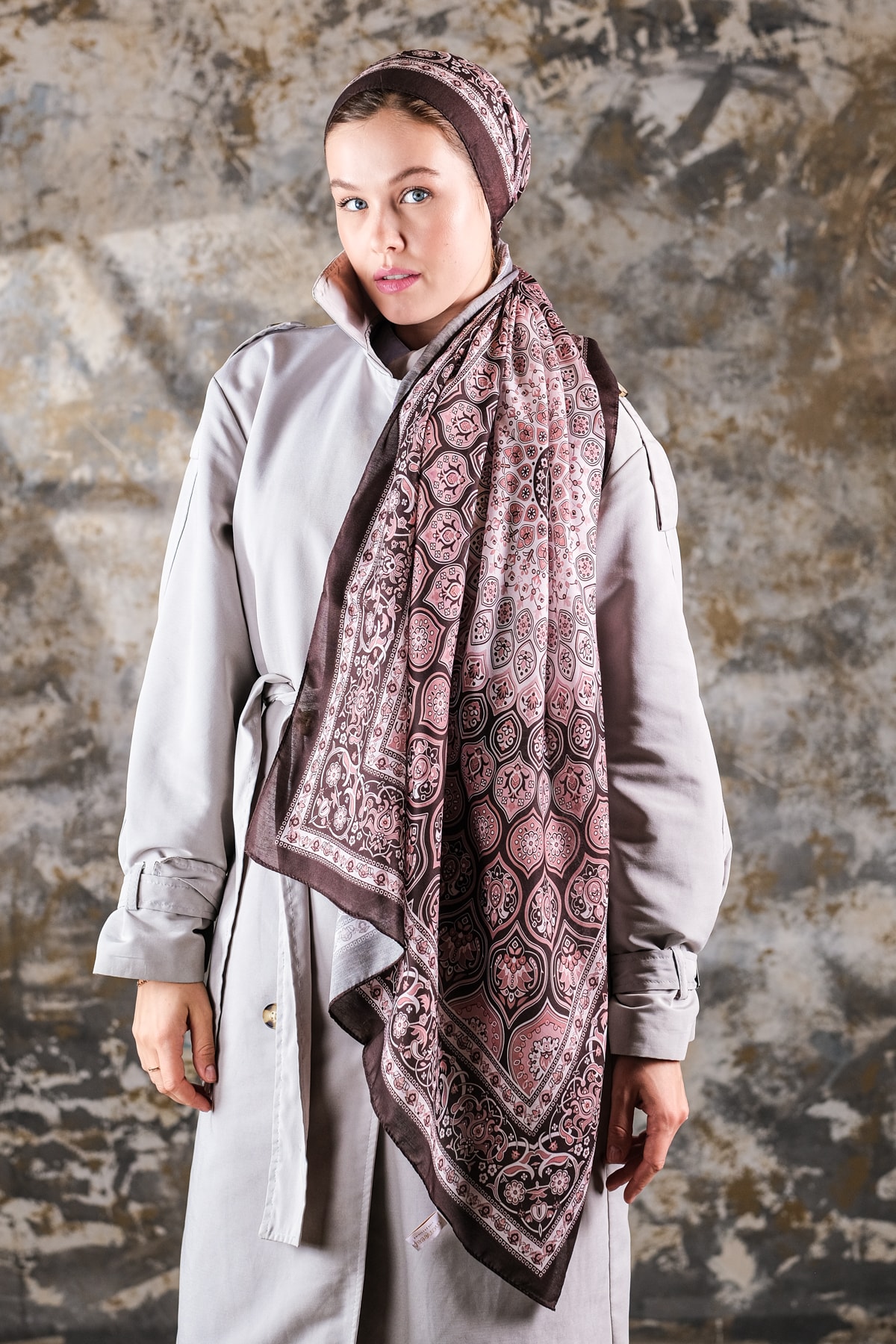 Saray Desen Soft Vual Şal Rose