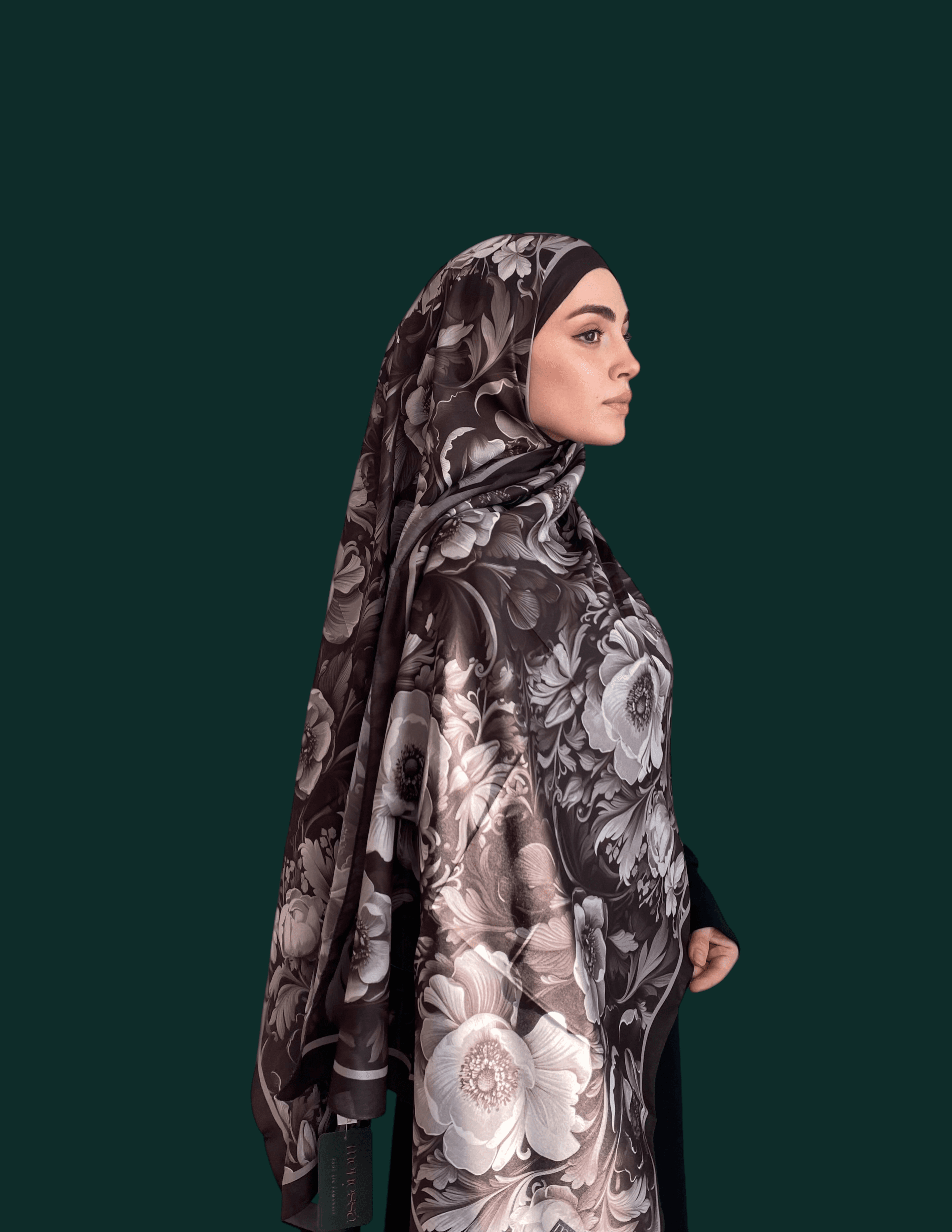 Jardine Desen Soft Vual Şal Siyah