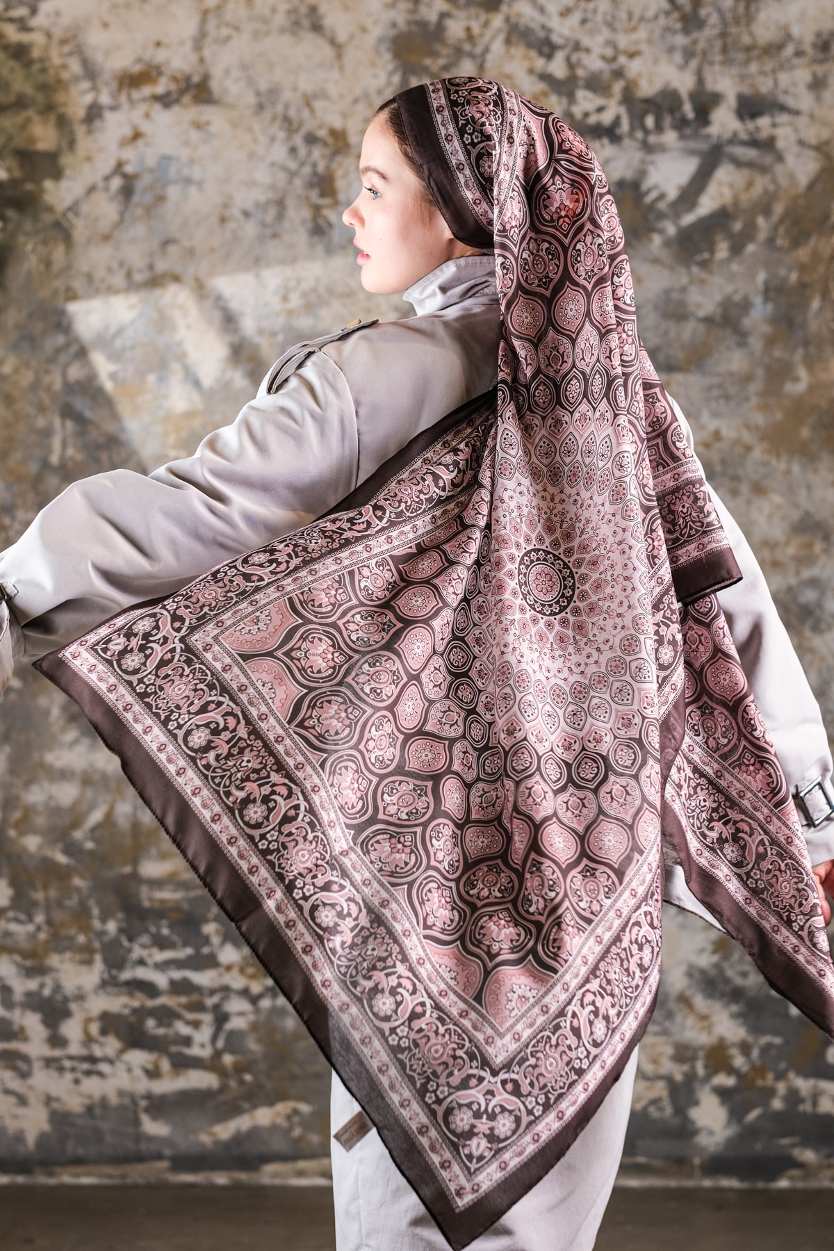 Saray Desen Soft Vual Şal Rose