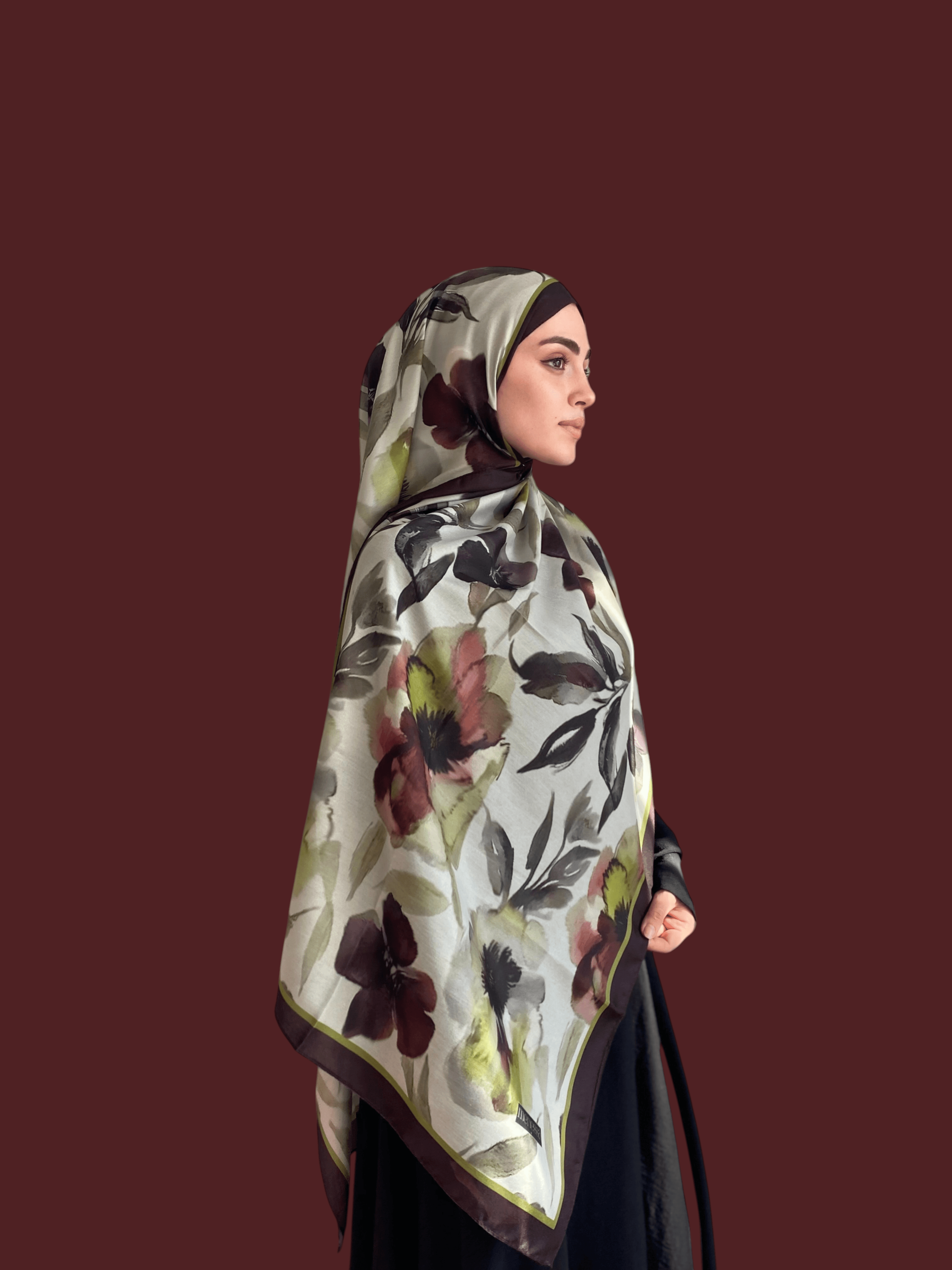 Serenya Desen Soft Vual Şal Mürdüm