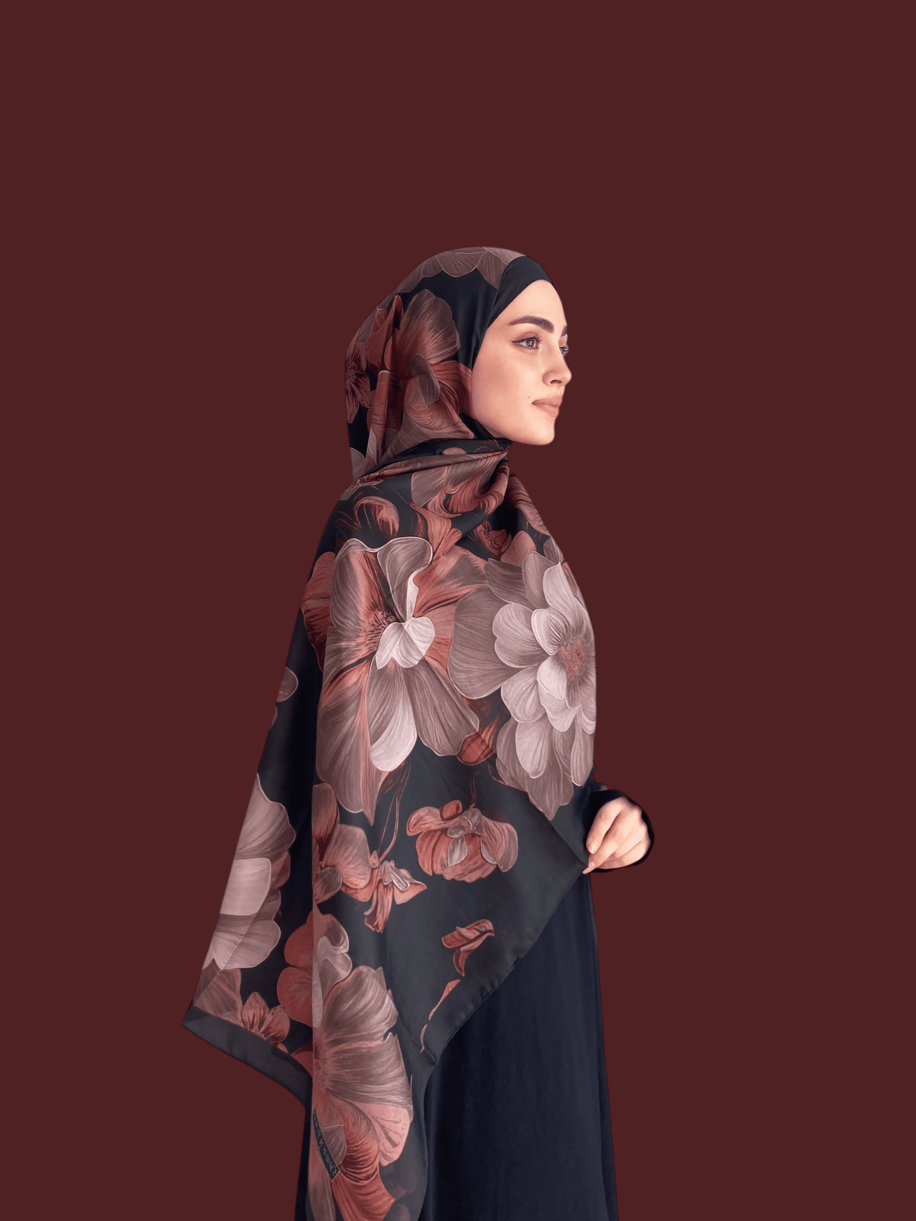 Petalya Desen Soft Vual Şal Kiremit