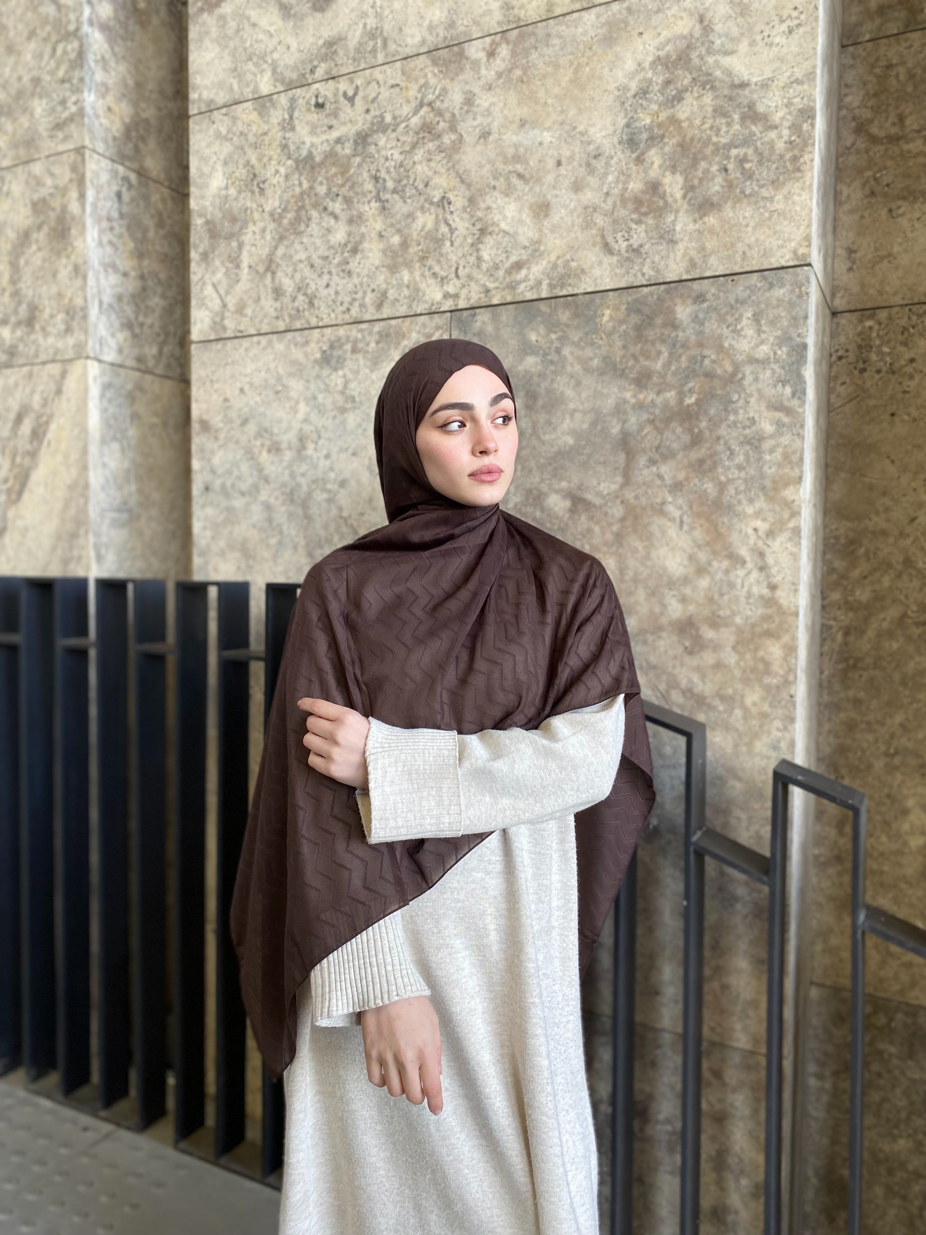 Bambu Jakar Şal Meltem Acı Kahve