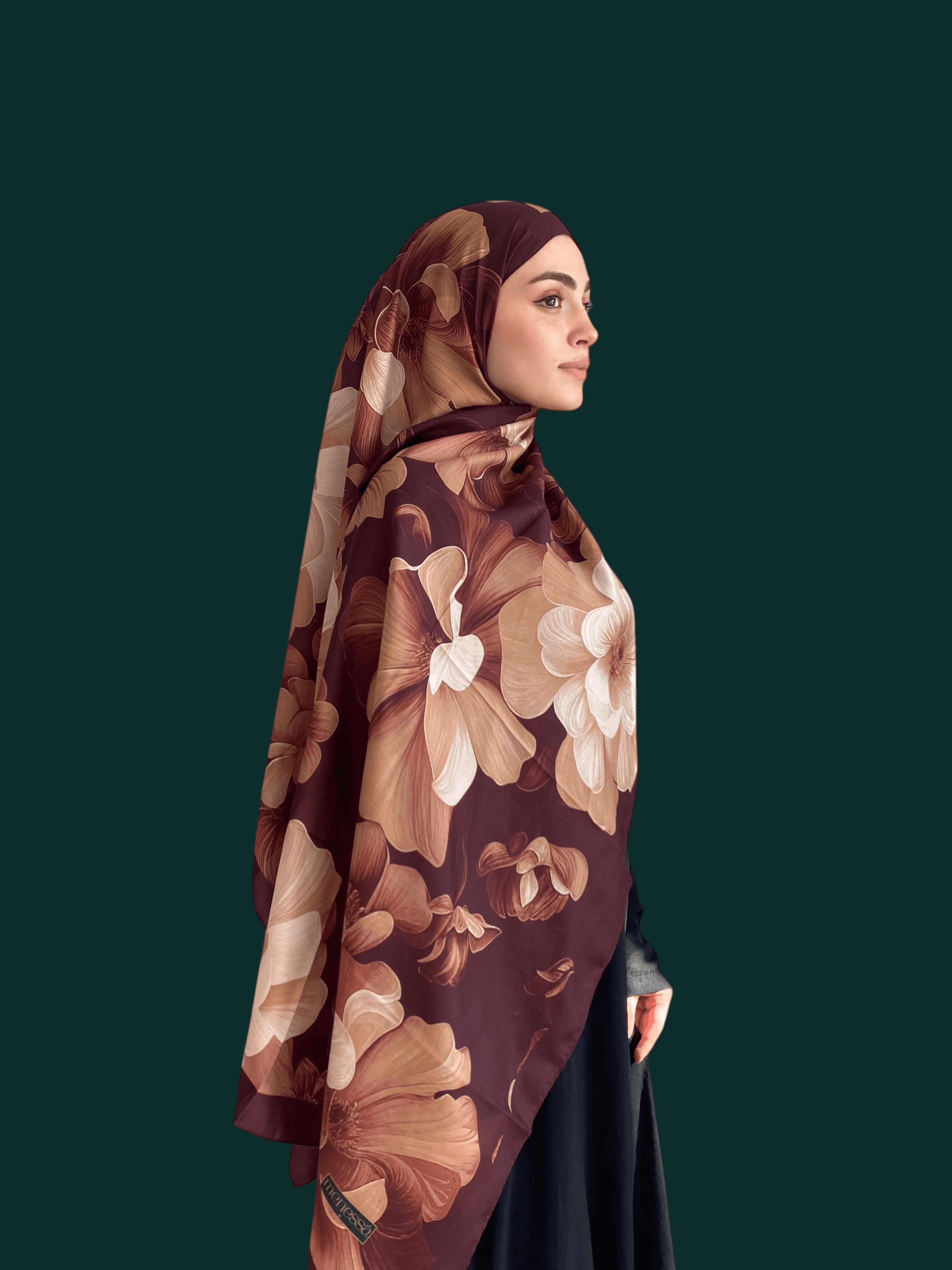 Petalya Desen Soft Vual Şal Bordo