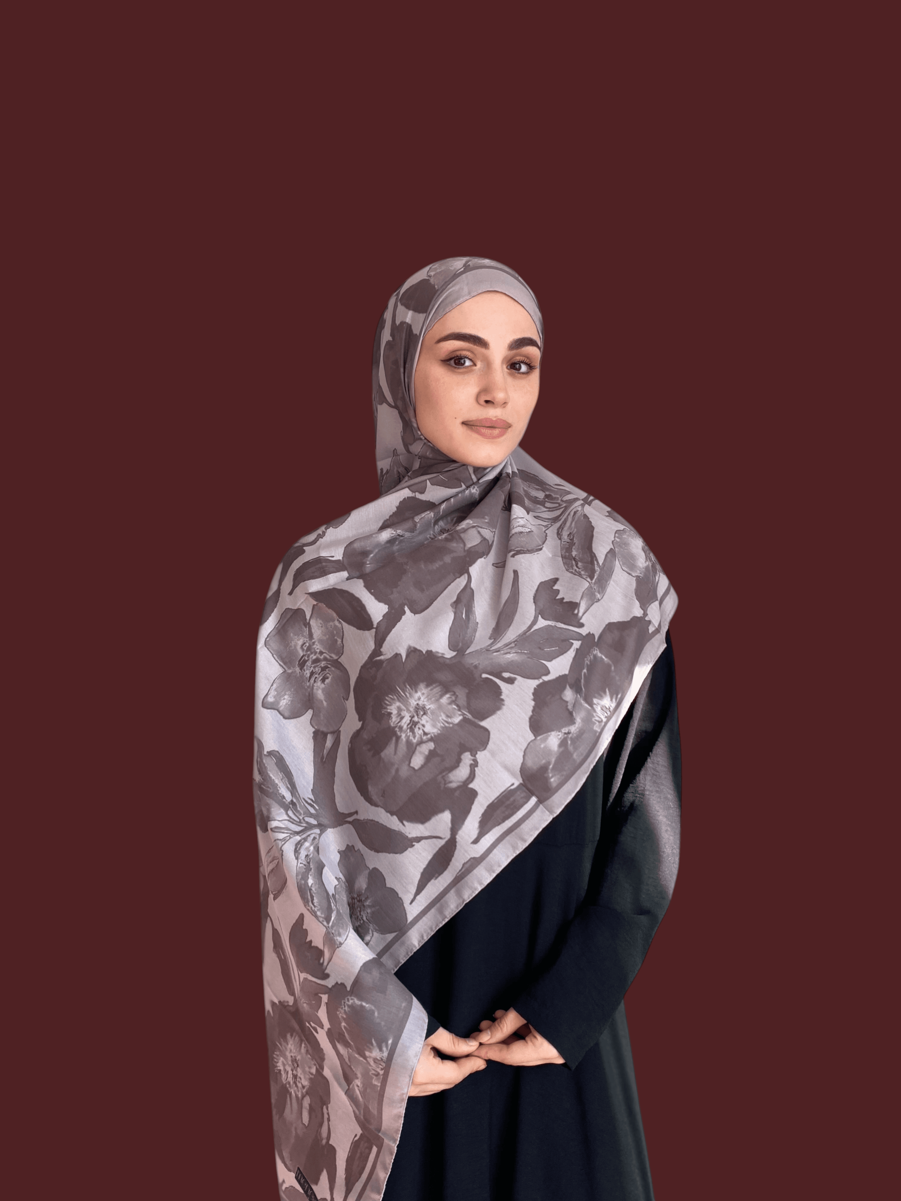 Serenya Desen Soft Vual Şal Duman
