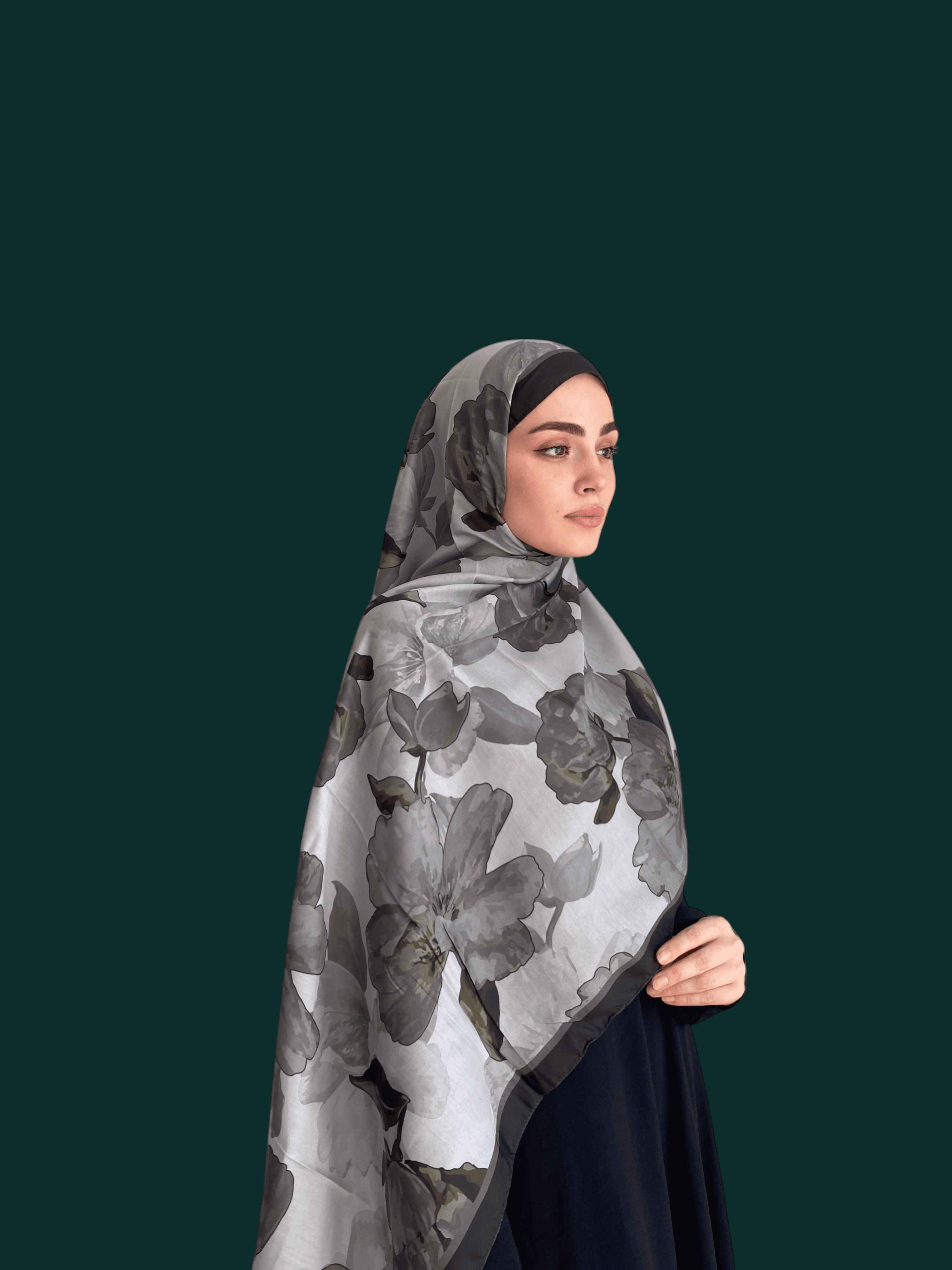 Narinya Desen Soft Vual Şal Gri