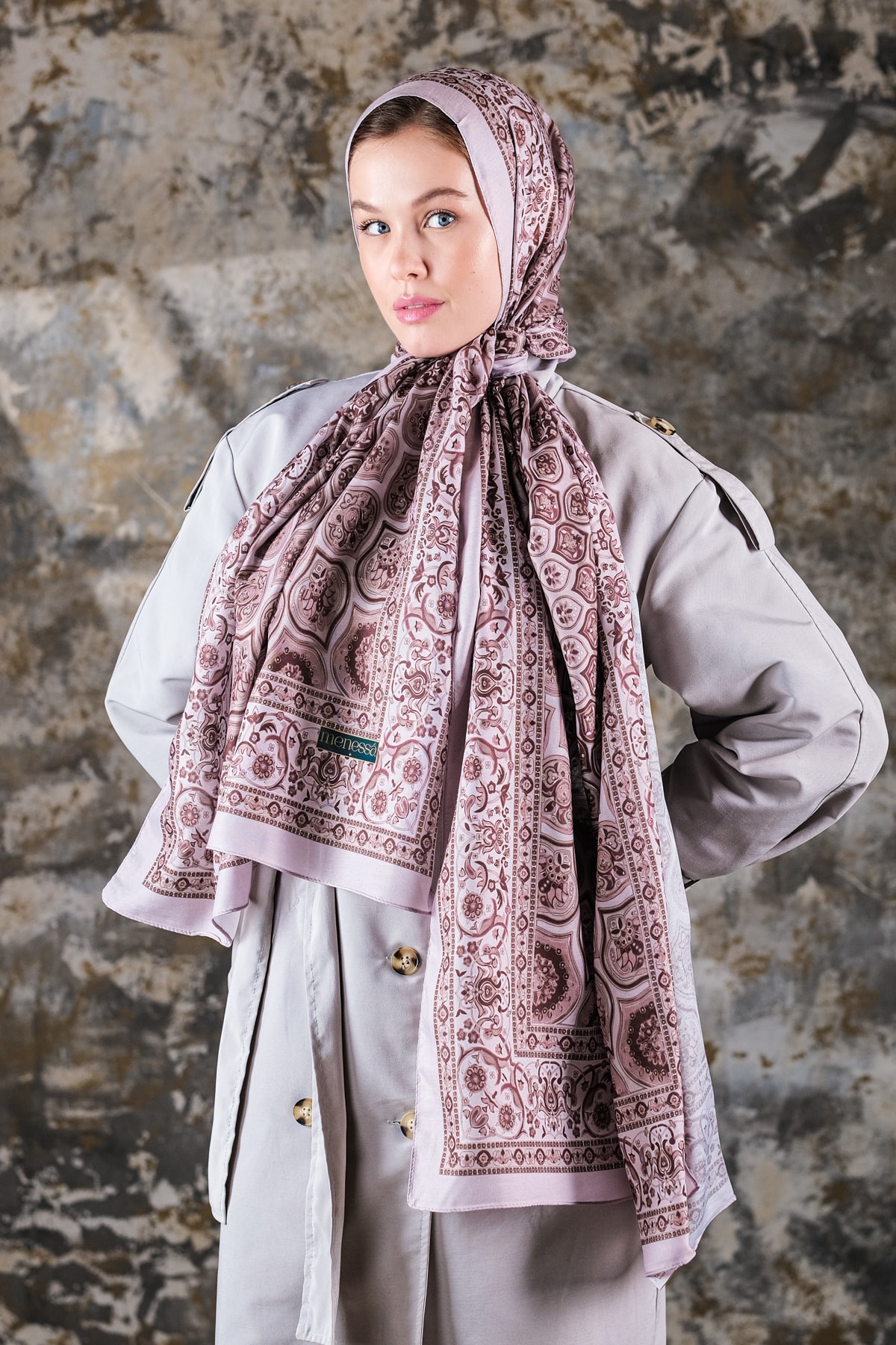 Saray Desen Soft Vual Şal Soft Mocha
