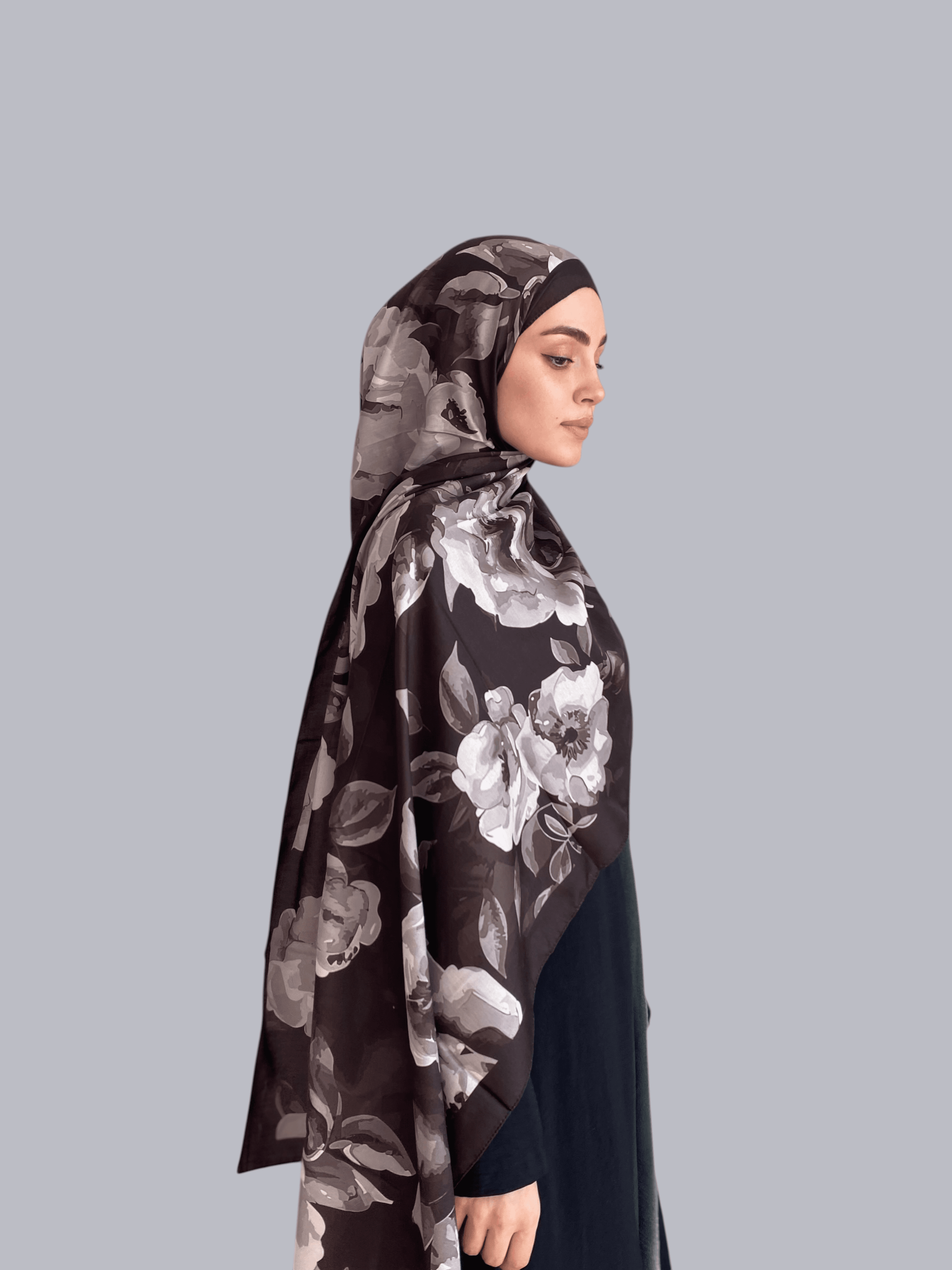 Gülru Desen Soft Vual Şal Duman
