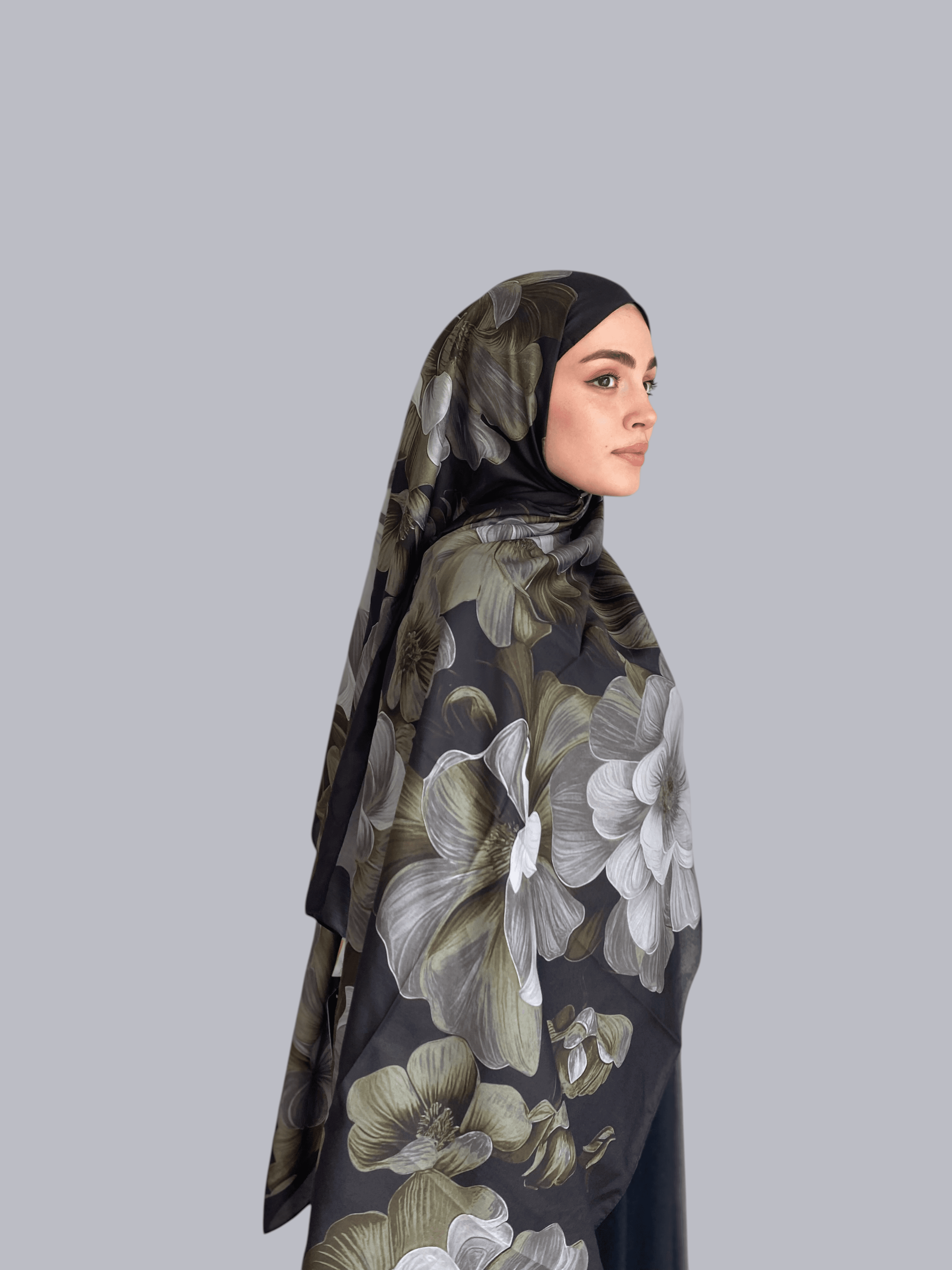 Petalya Desen Soft Vual Şal Siyah