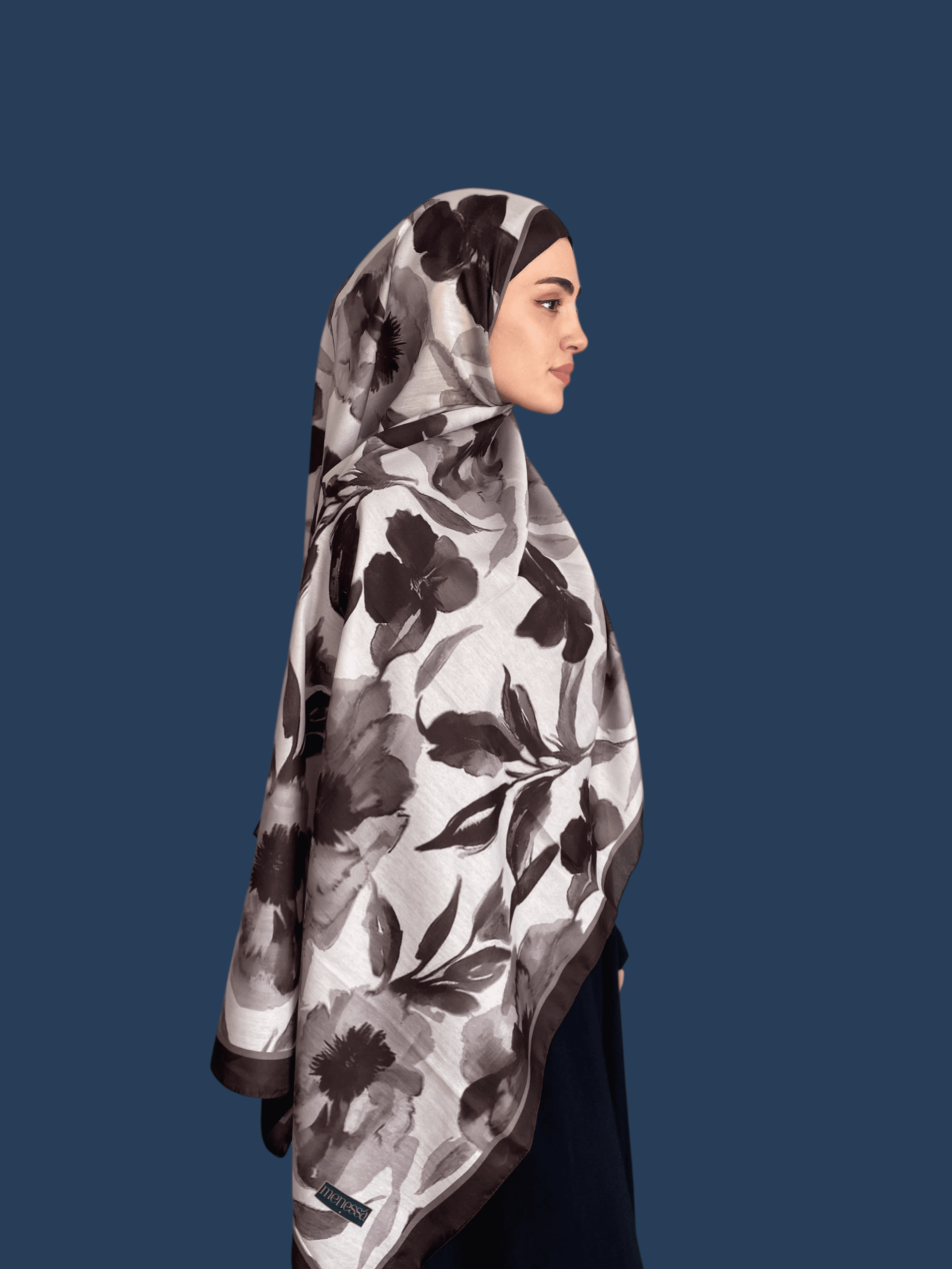 Serenya Desen Soft Vual Şal Acı Kahve