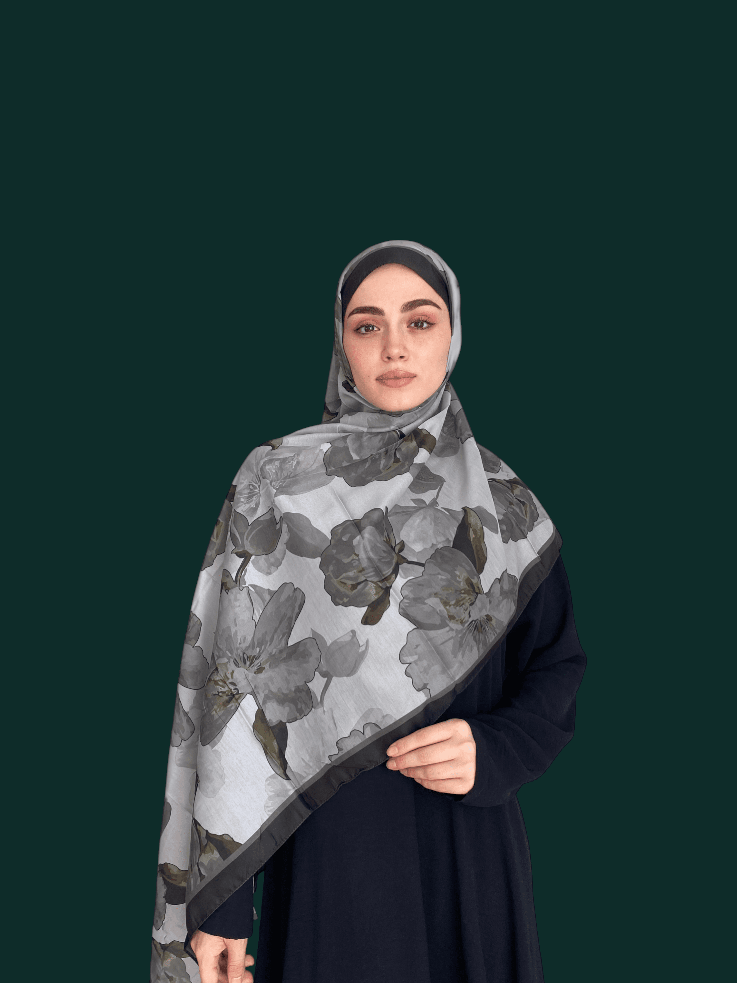 Narinya Desen Soft Vual Şal Gri