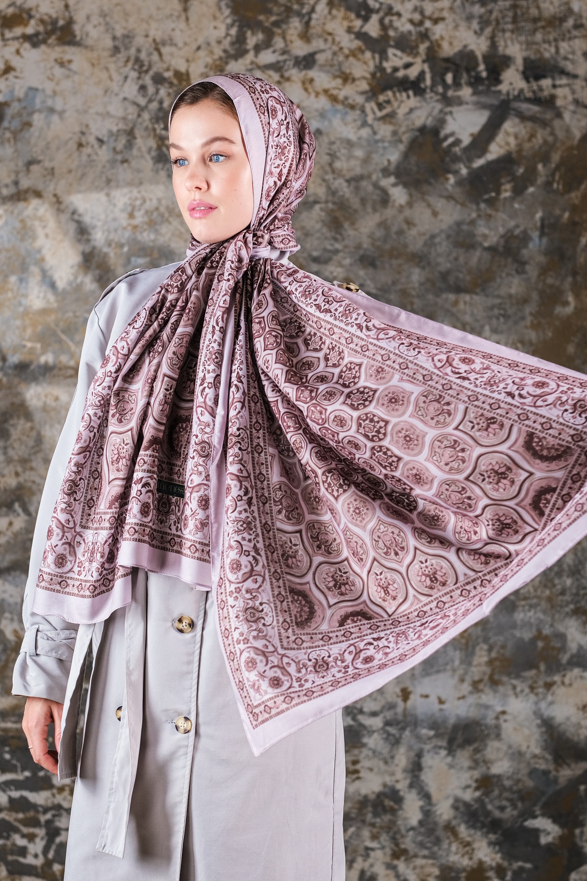 Saray Desen Soft Vual Şal Soft Mocha
